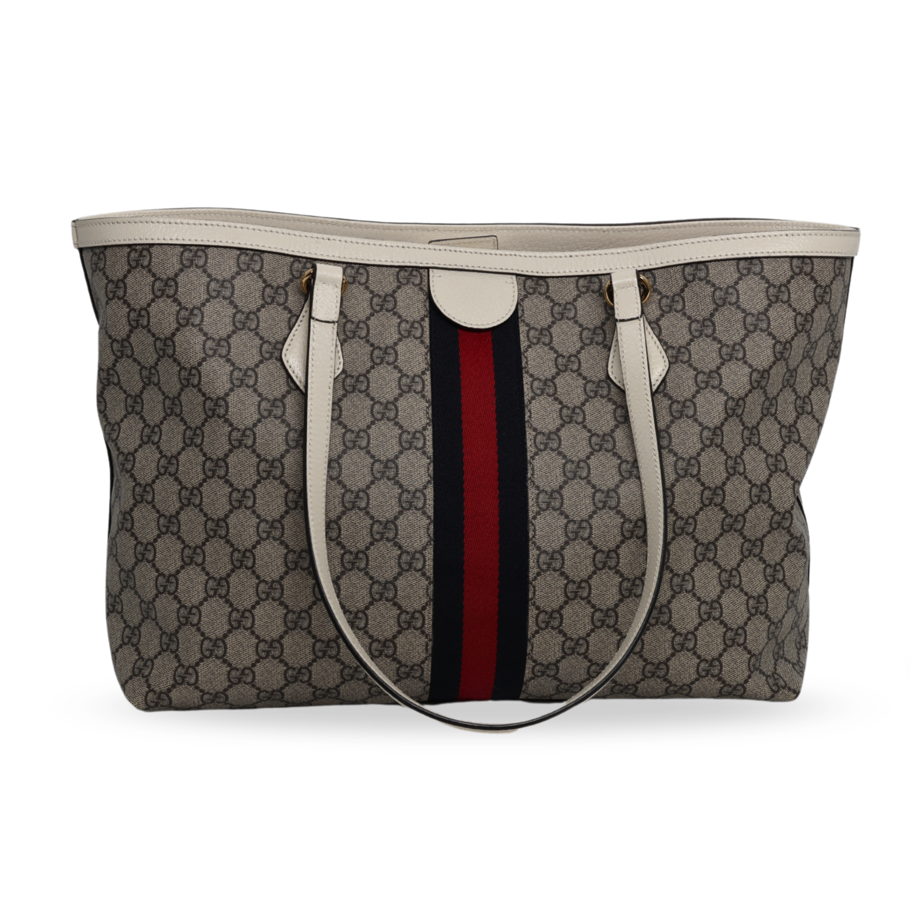 Gucci - GG Supreme Monogram Calfskin Medium Ophidia Beige/White (Pre-Owned)