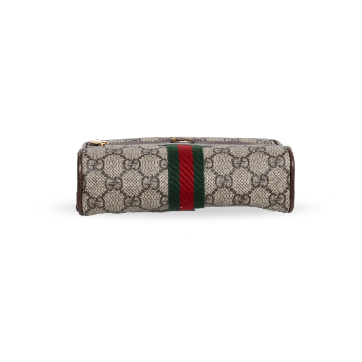 Gucci - GG Supreme Monogram Web Mini Ophidia Shoulder Bag Brown (Pre-Owned)