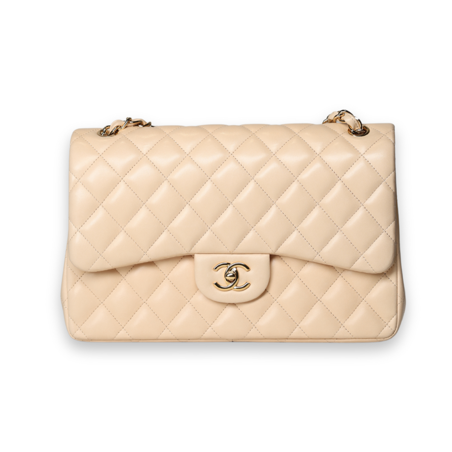 Chanel - Jumbo Double Flap Beige w/Gold Hardware (Pre-Owned)