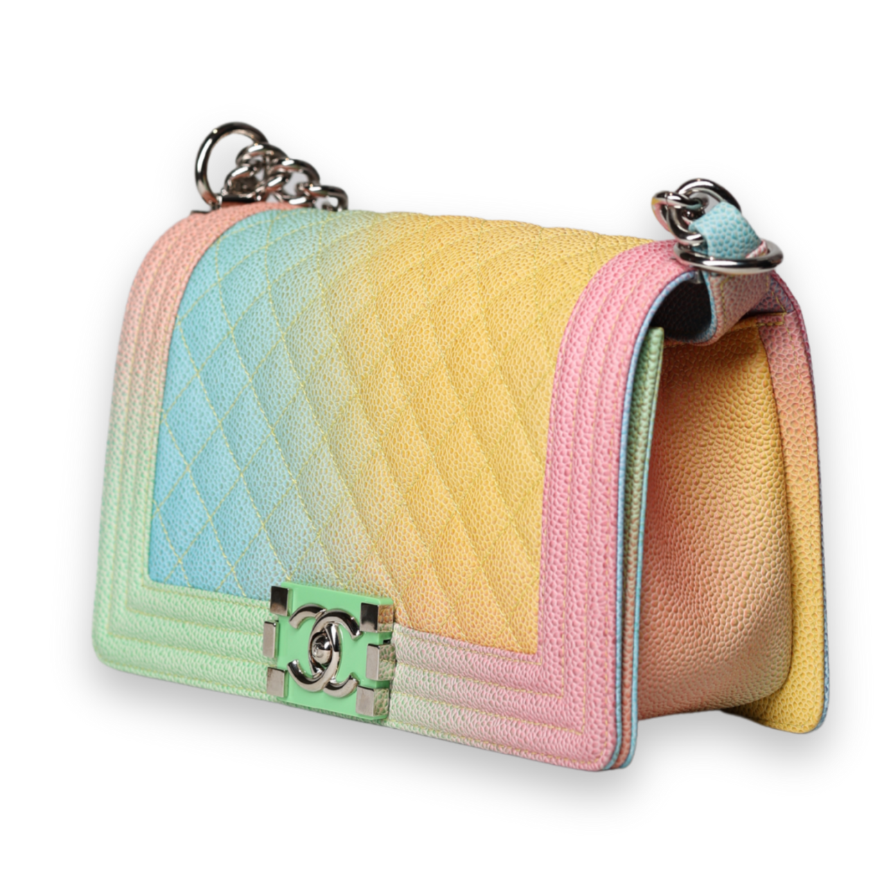 Chanel - Medium Caviar Quilted Rainbow Boy Bag (Pre-Owned)