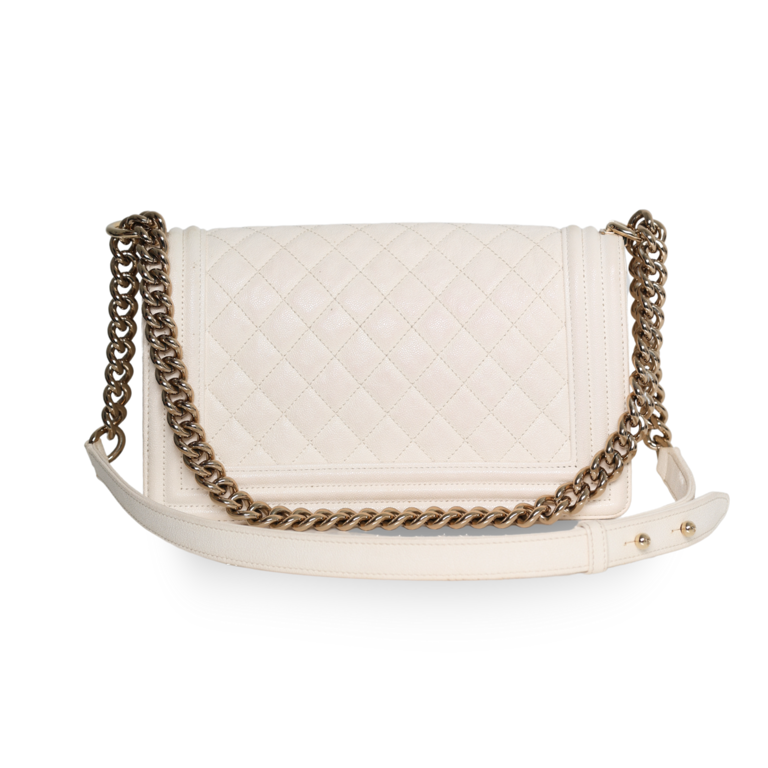Chanel - Boy Flap Bag Quilted Caviar Leather (Pre-Owned)