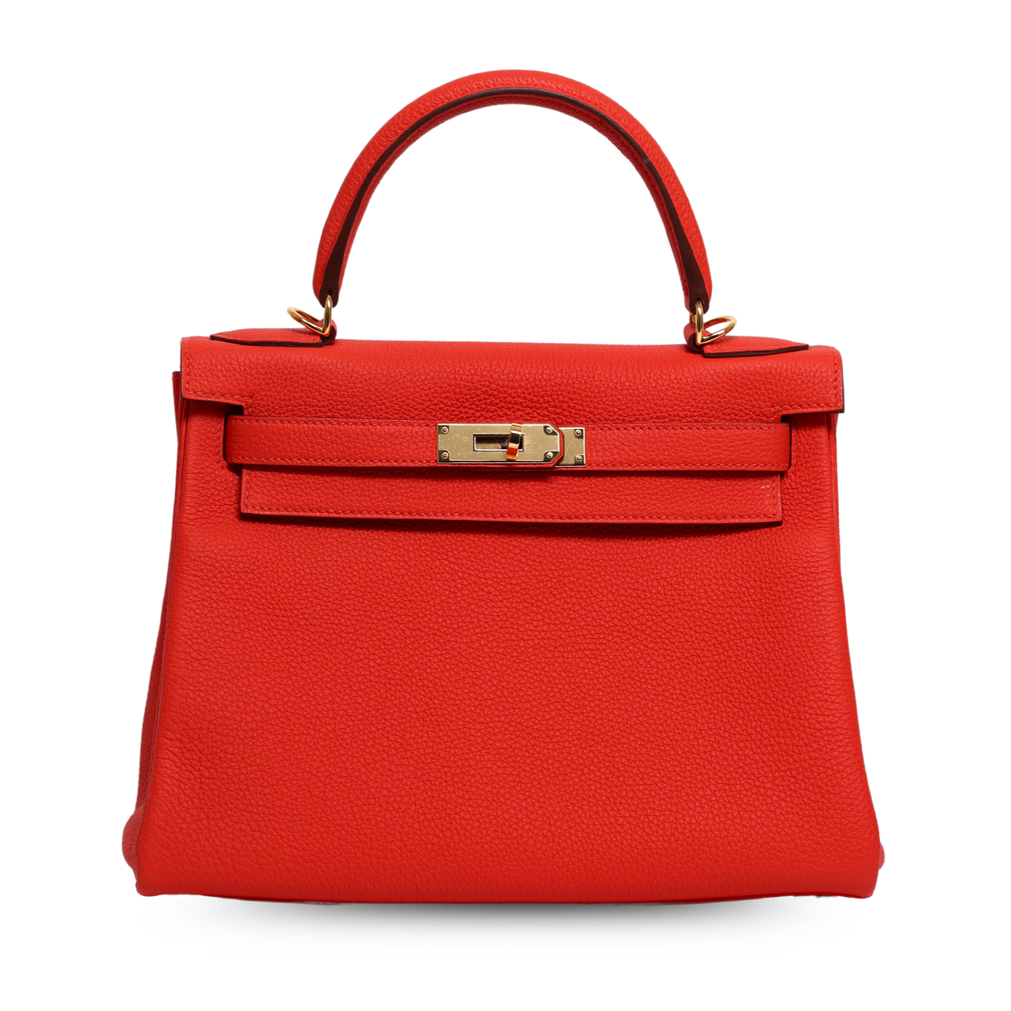 Hermes - Kelly 28cm II Retourne Capucine Orange Handbag Gold (Brand New)