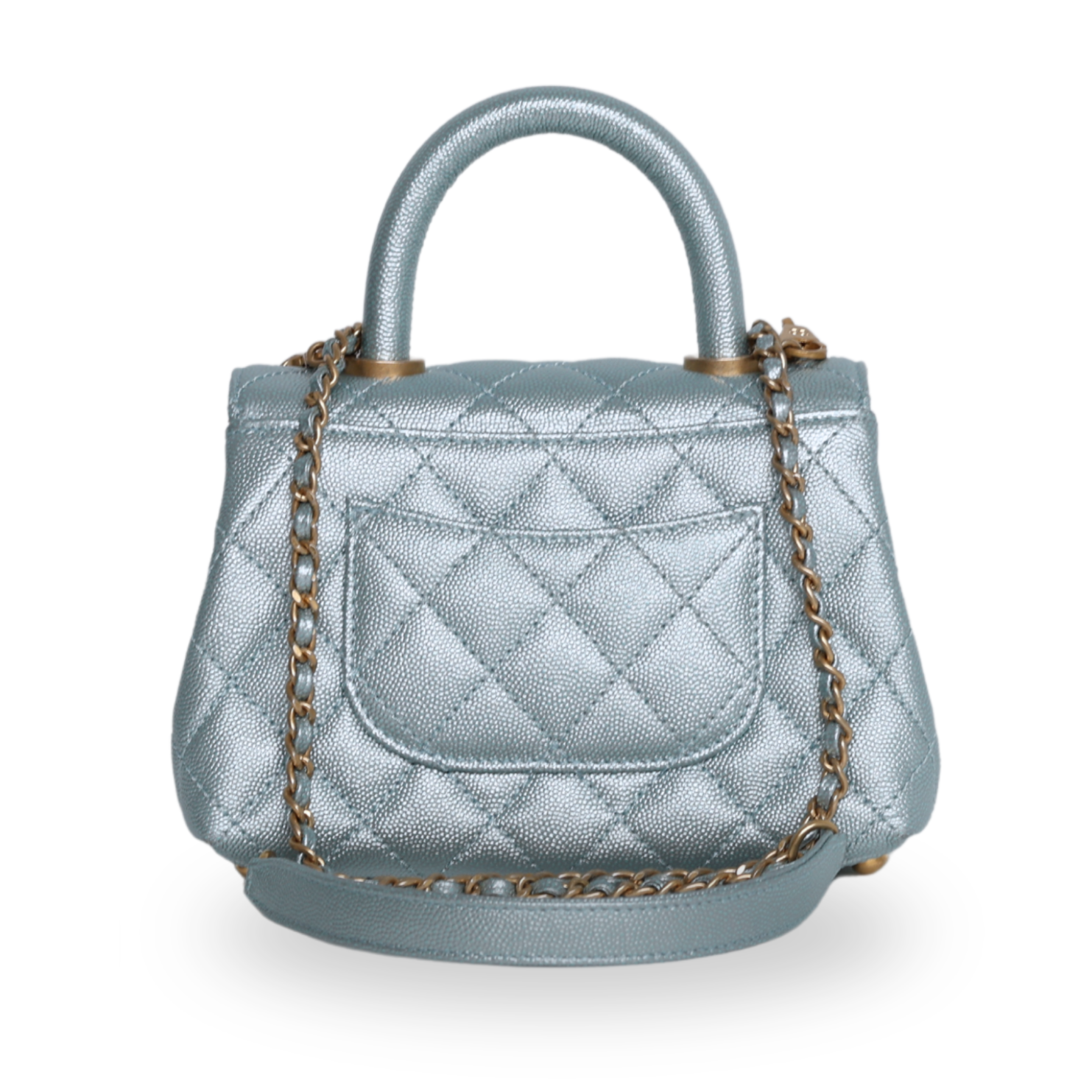 Chanel - Metallic Caviar Quilted Extra Mini Coco Handle (Pre-Owned)