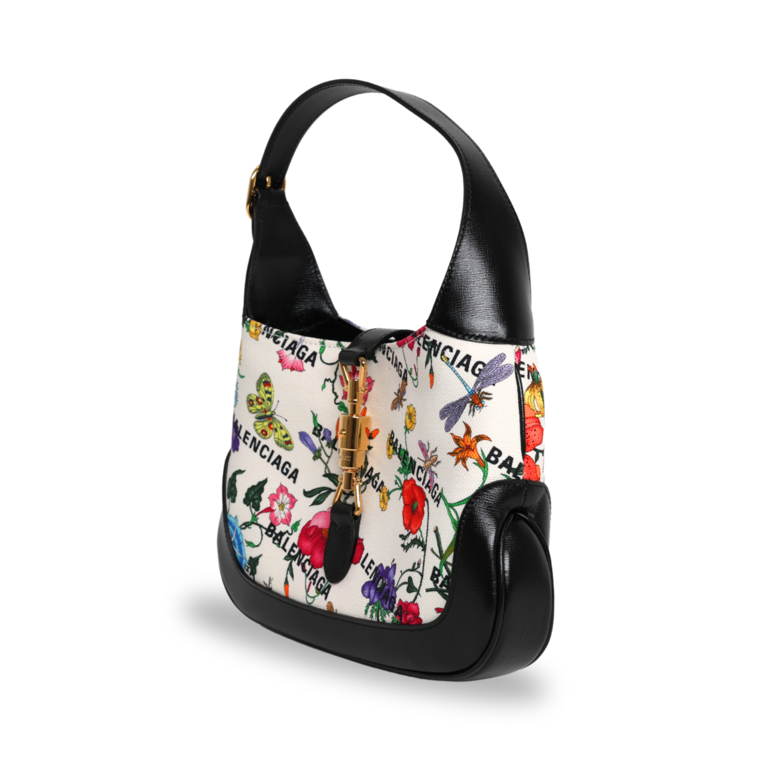 Gucci X Balenciaga - Small Jackie 1961 Hobo White Multicolor Black (Brand New)