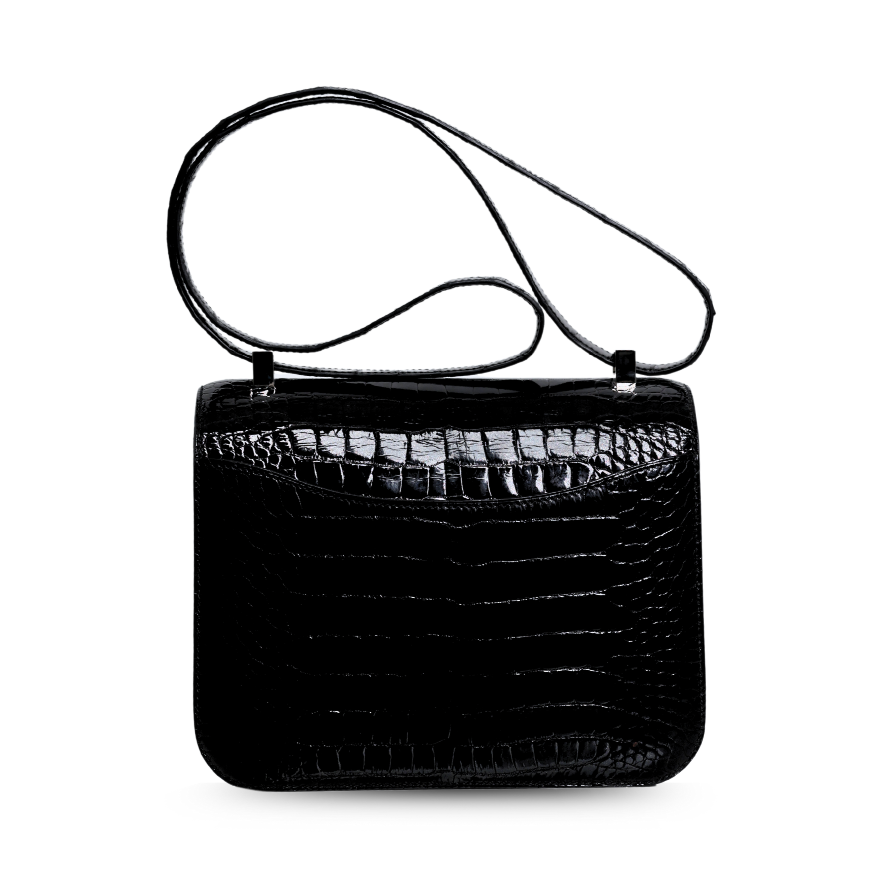 Hermes - Black Smooth American Alligator Constance III 24cm Bag (Pre-Owned)