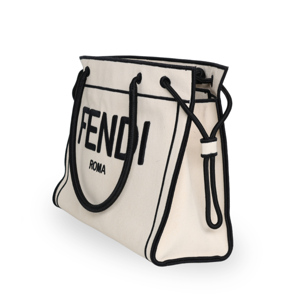 Fendi - Roma Shopper Tote Canvas Small (Pre-Owned)