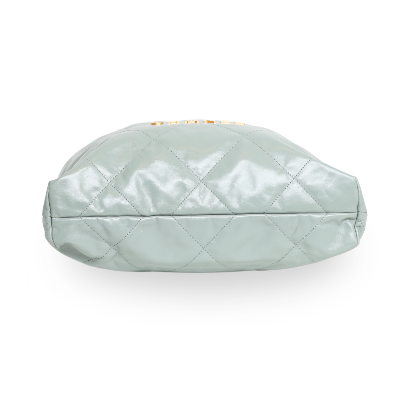 Chanel - Shiny Calfskin Quilted Small Chanel 22 Grey (Brand New)