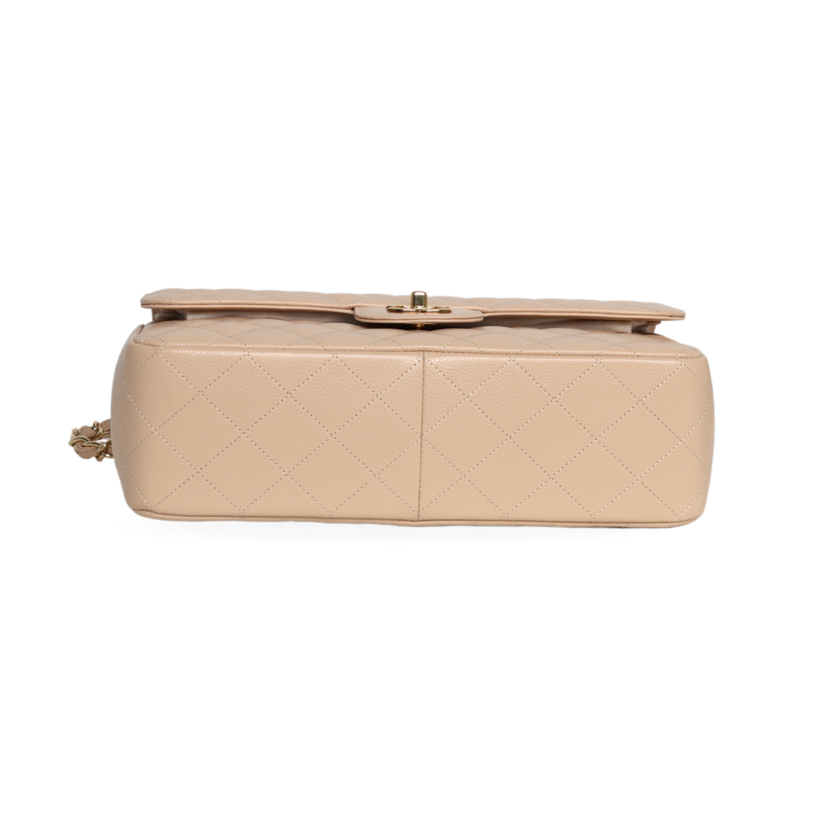 Chanel - Caviar Quilted Jumbo Double Flap Beige Clair (Pre-Owned)