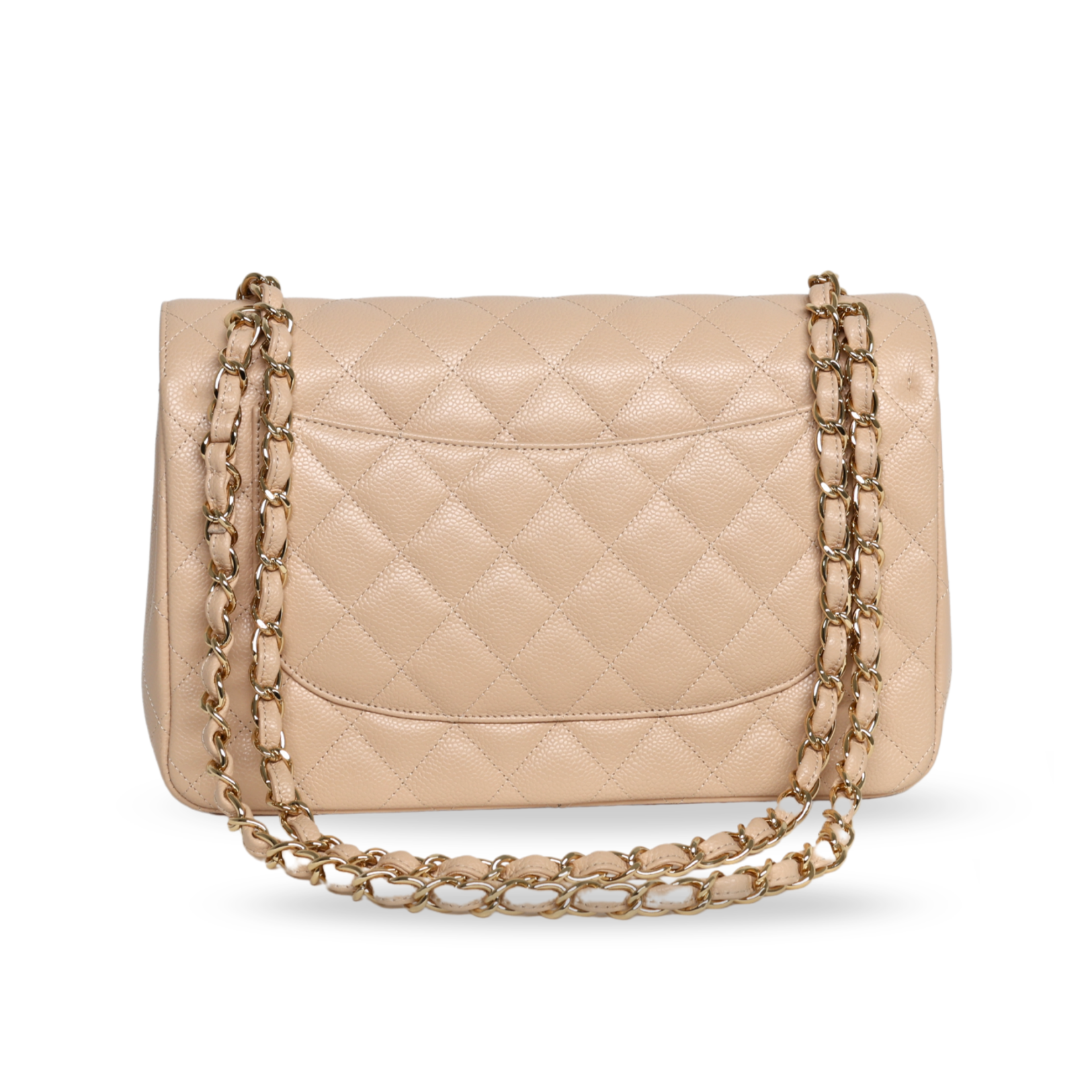 Chanel - Caviar Quilted Jumbo Double Flap Beige Clair (Pre-Owned)