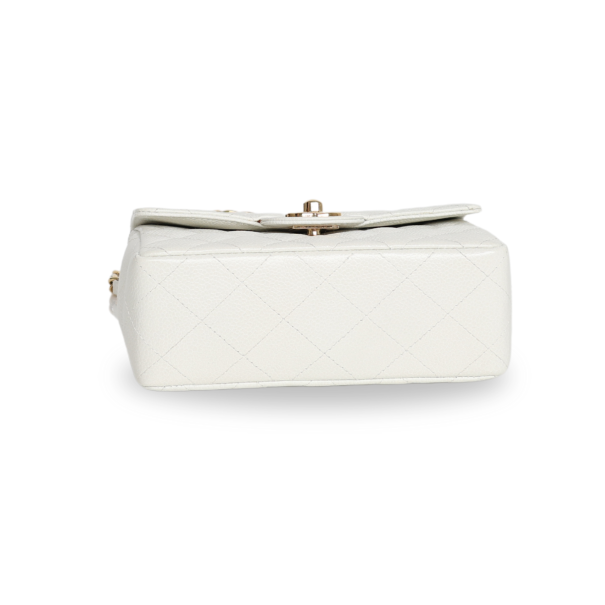 Chanel - Classic Mini Flap Bag White Caviar Leather (Pre-Owned)