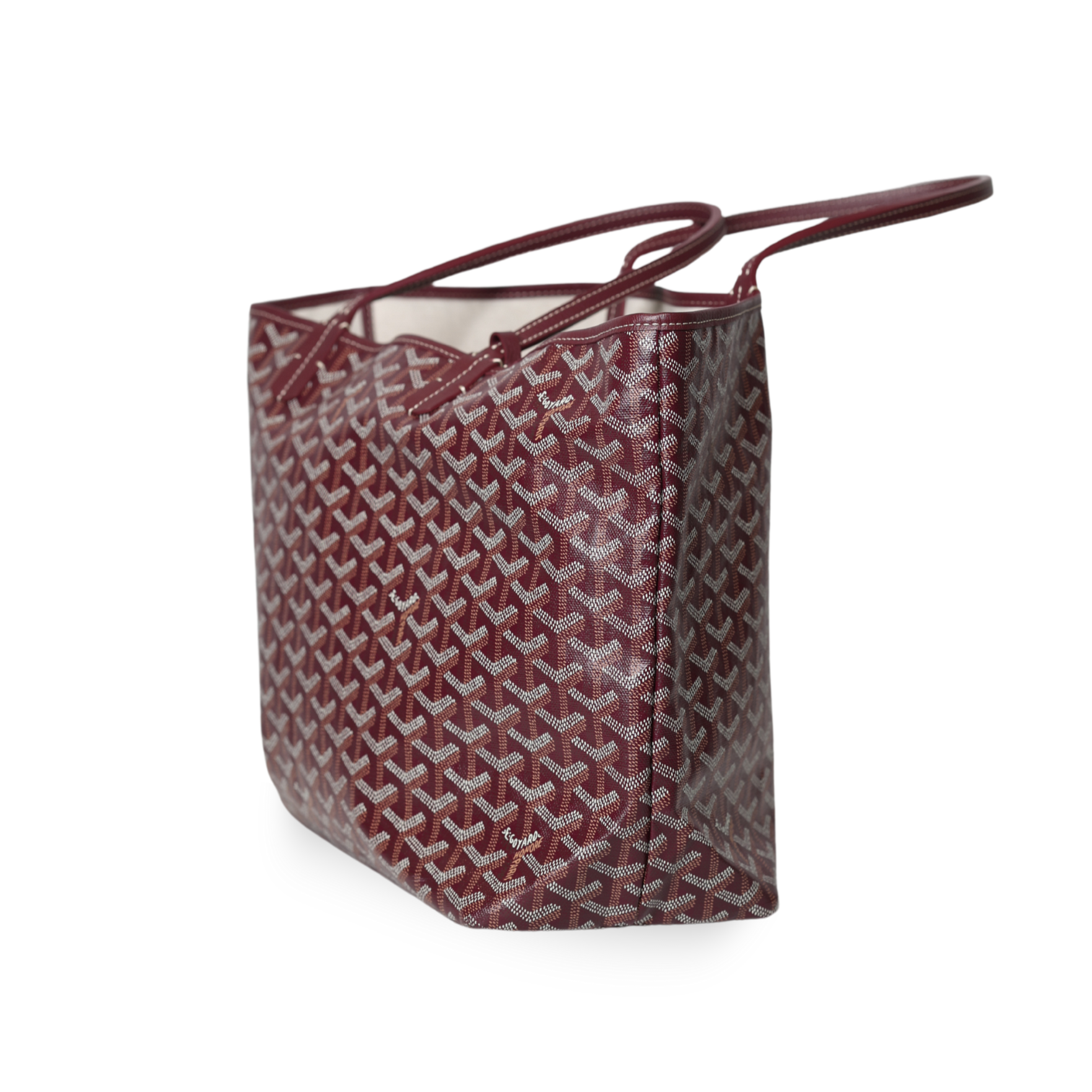 Goyard - Saint Louis GM Tote in Burgundy Chevron Canvas (Pre-Owned)