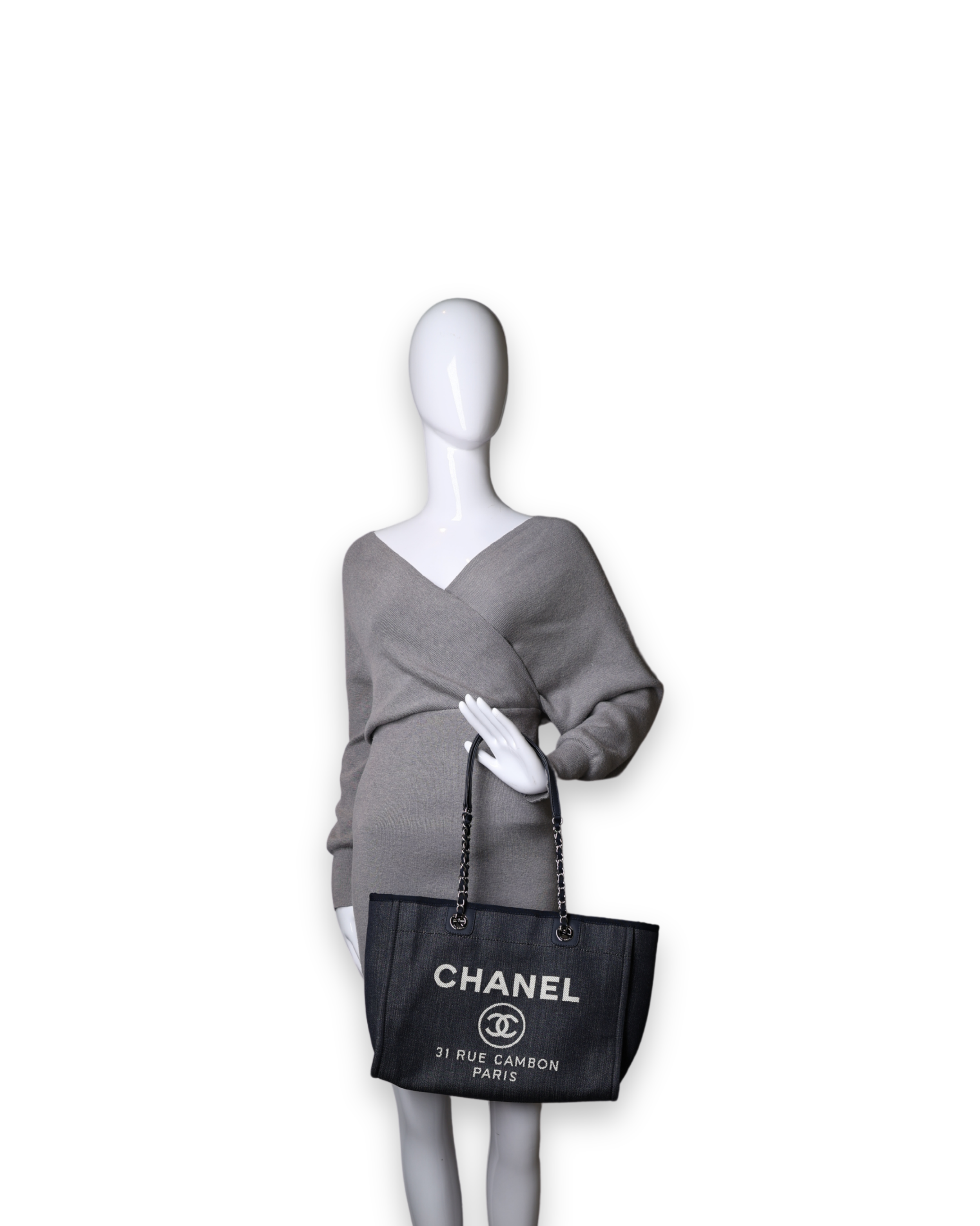 Chanel - Deauville Tote Denim Blue (Pre-Owned)