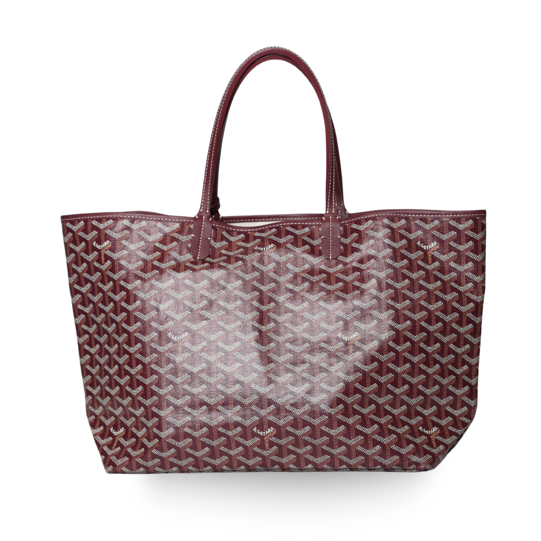 Goyard - Saint Louis GM Tote in Burgundy Chevron Canvas (Pre-Owned)