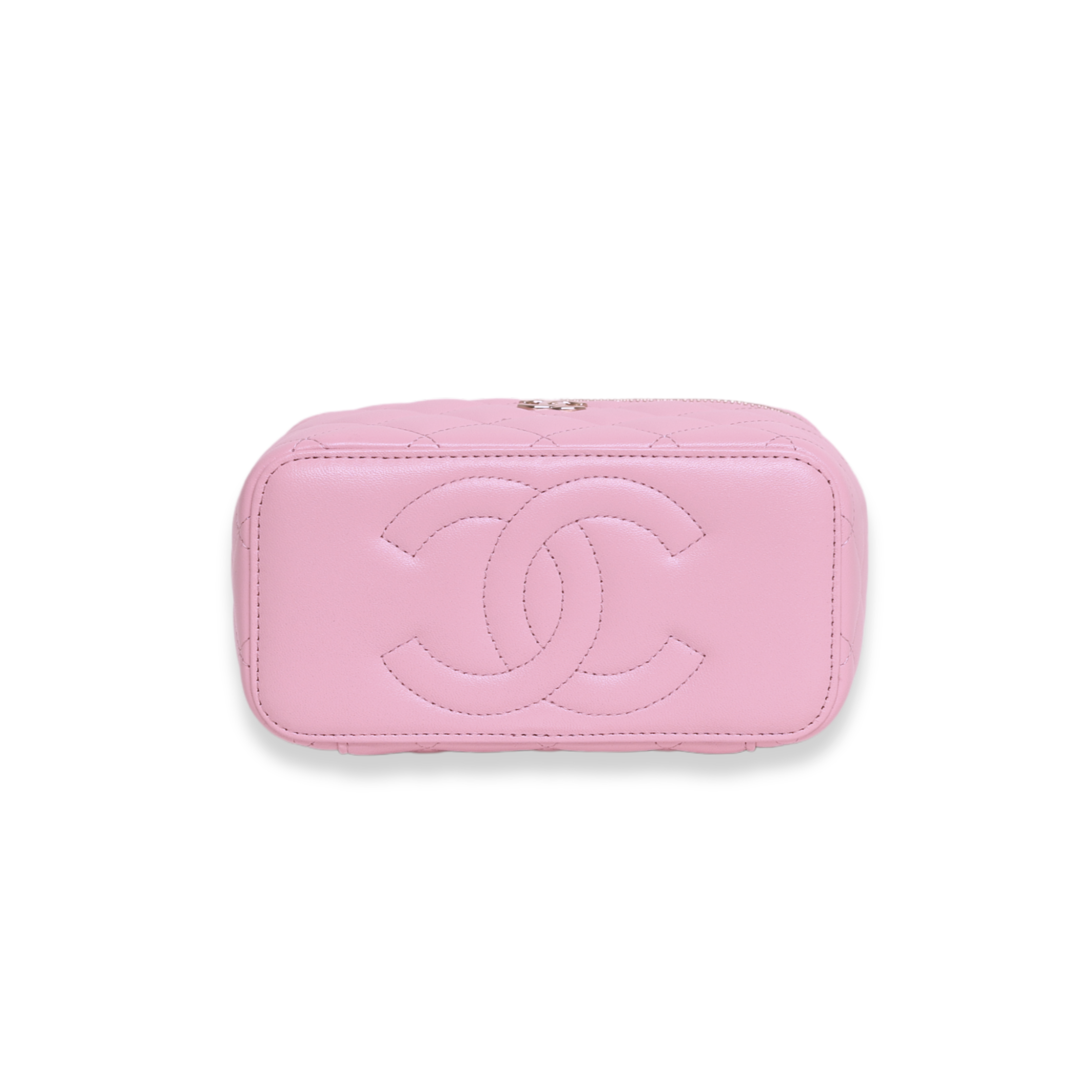 Chanel - Lambskin Quilted Small Top Handle Vanity Case Lilac (Pre-Owned)