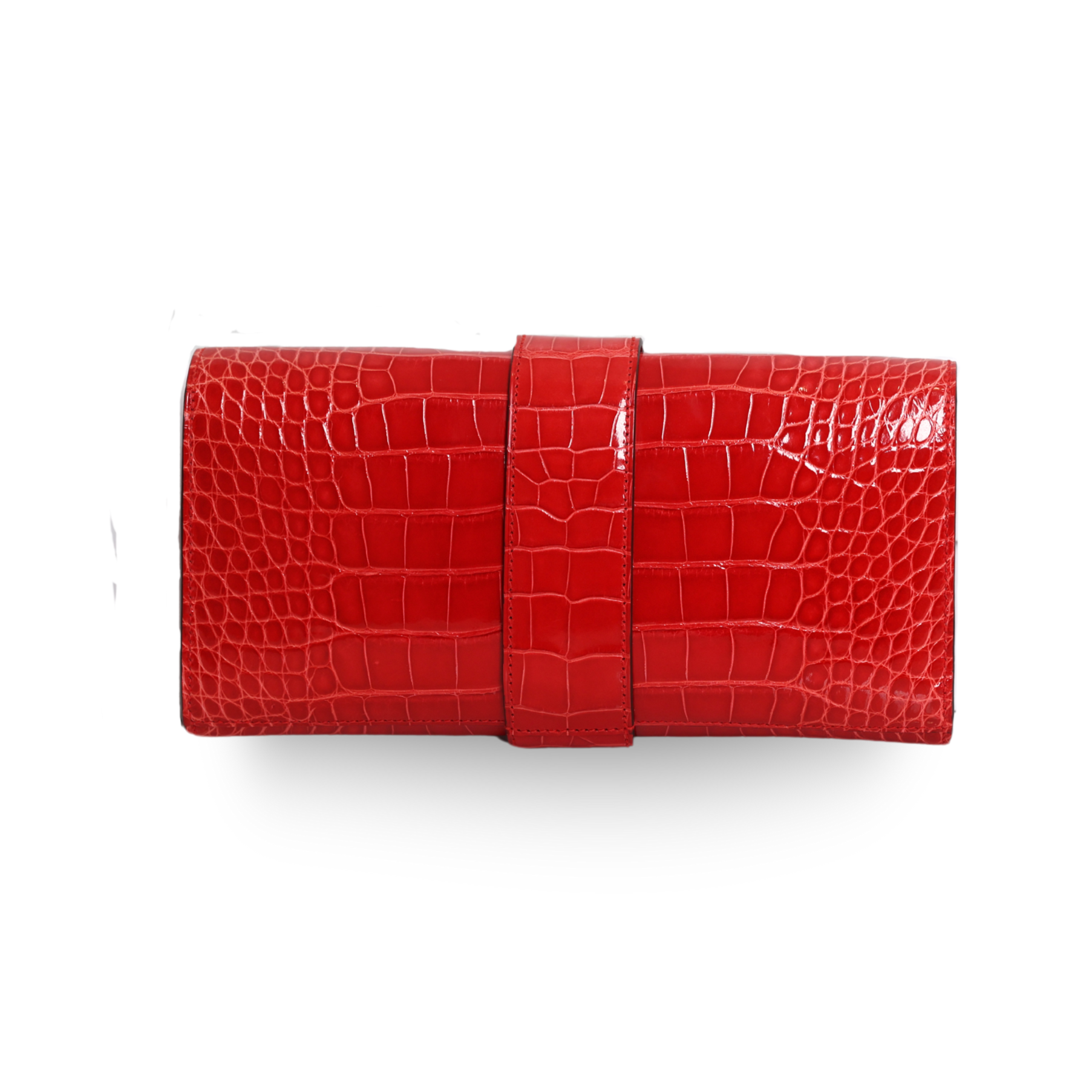 Hermes - Verrou Orange Matte Alligator Clutch Bag (Pre-Owned)