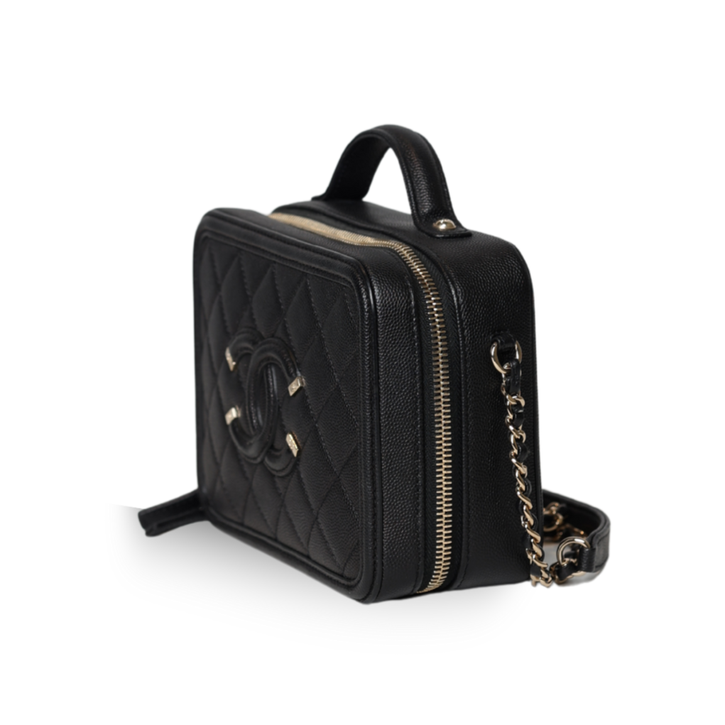 Chanel - Caviar Quilted Filigree Vanity Case (Pre-Owned)