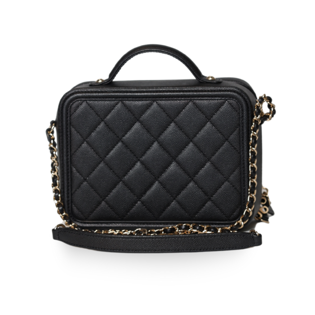 Chanel - Caviar Quilted Filigree Vanity Case (Pre-Owned)