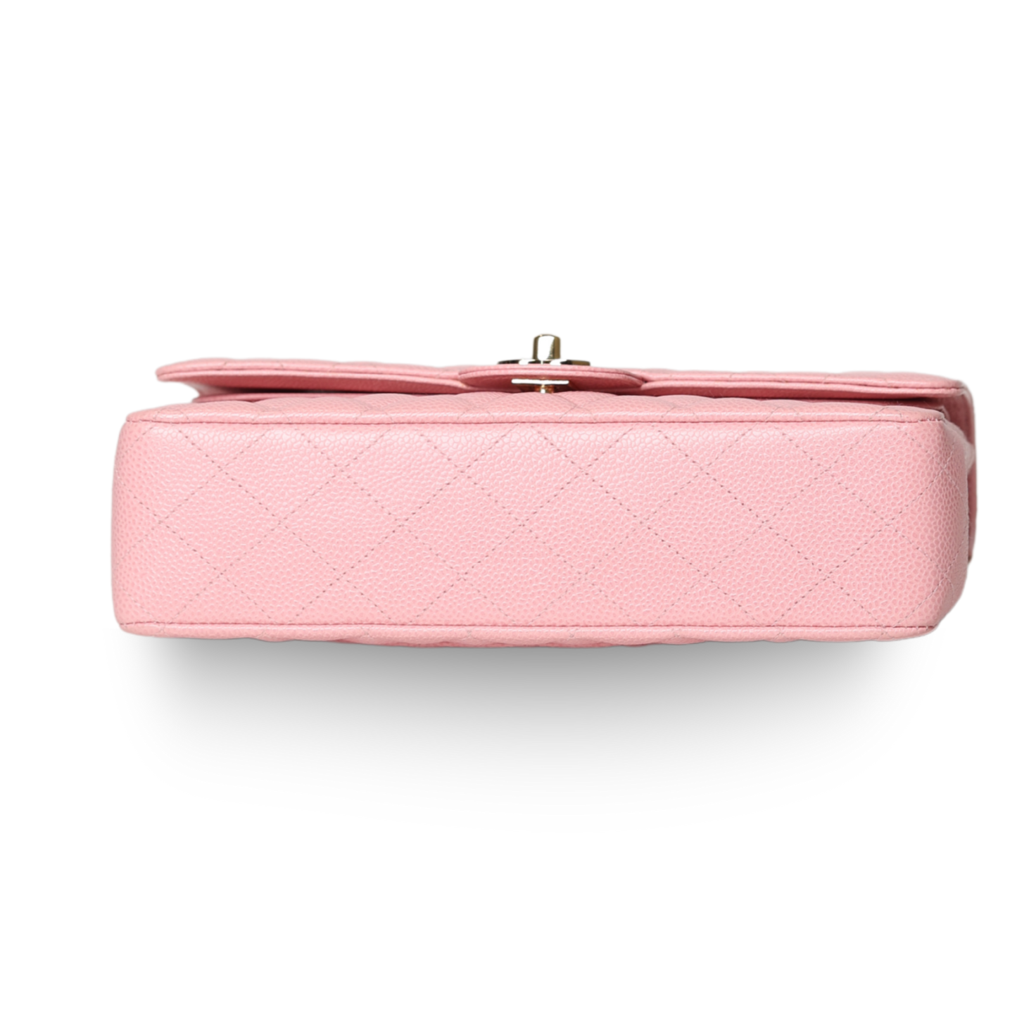 Chanel - Classic Medium Double Flap Pink Caviar Leather Bag (Pre-Owned)