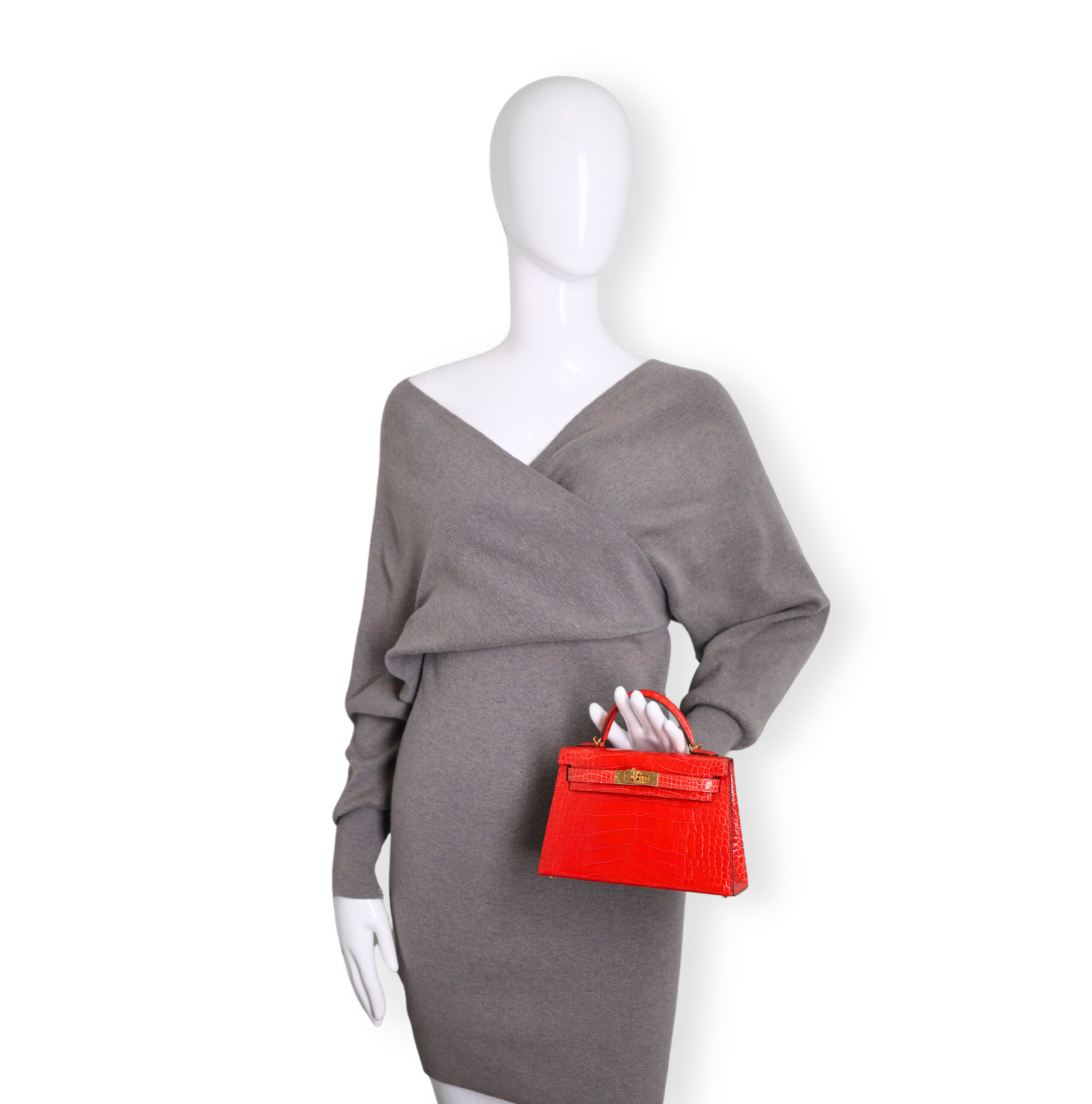 Hermes - Mini Kelly 20 Orange Alligator with Gold Hardware (Brand New)