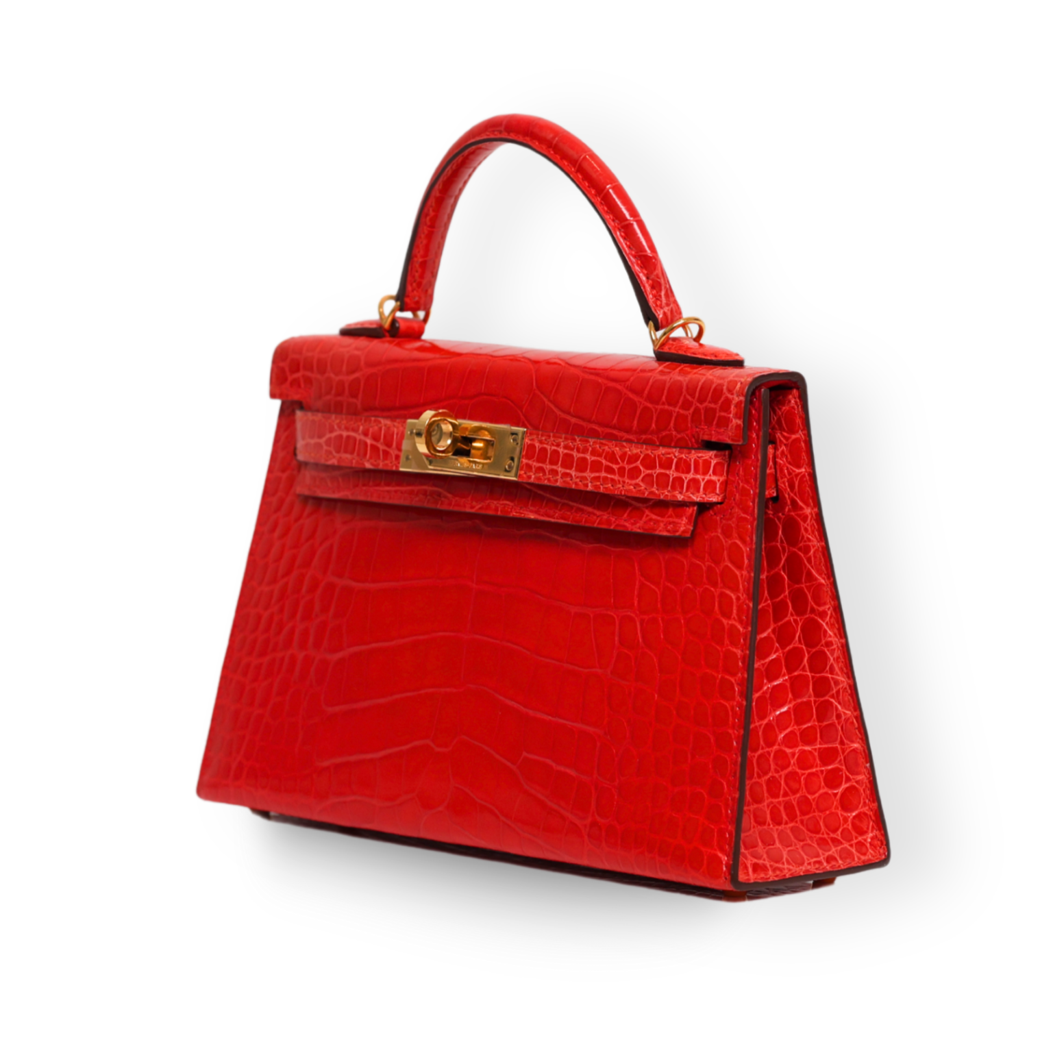 Hermes - Mini Kelly 20 Orange Alligator with Gold Hardware (Brand New)