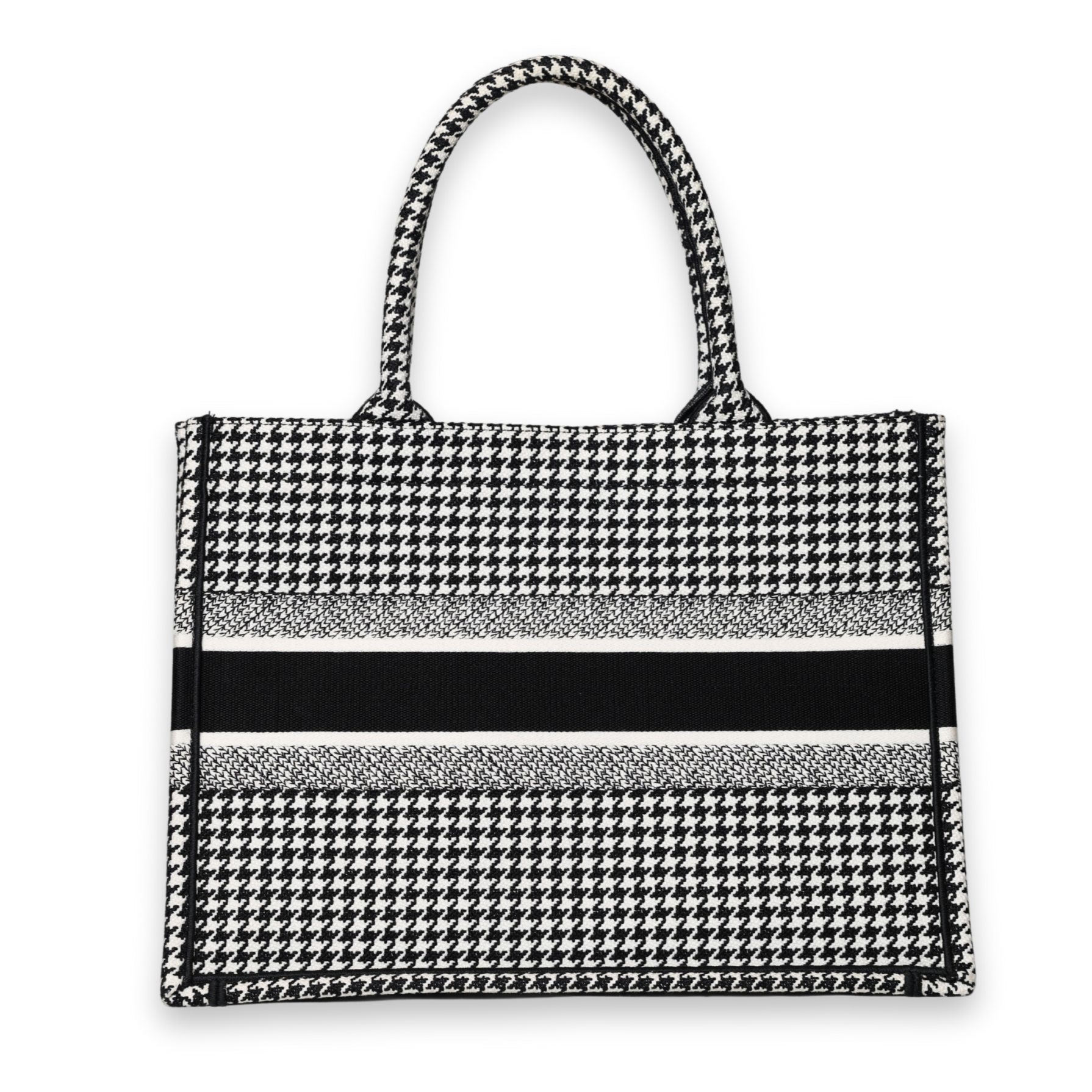 Dior - Medium Book Tote Black/White Jacquard (Pre-Owned)