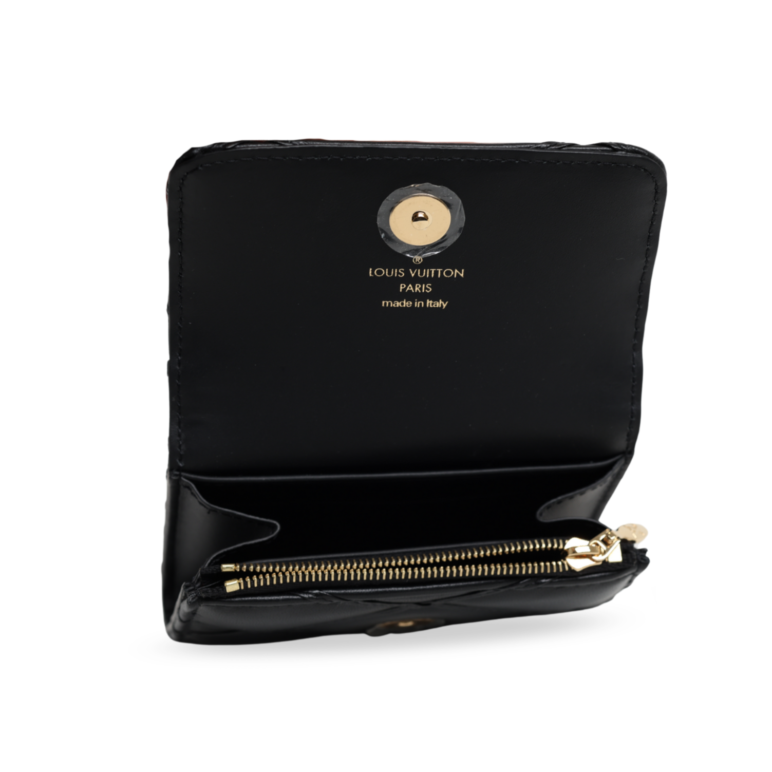 Louis Vuitton - New Wave Black Quilted Leather Compact Wallet (Pre-Owned)