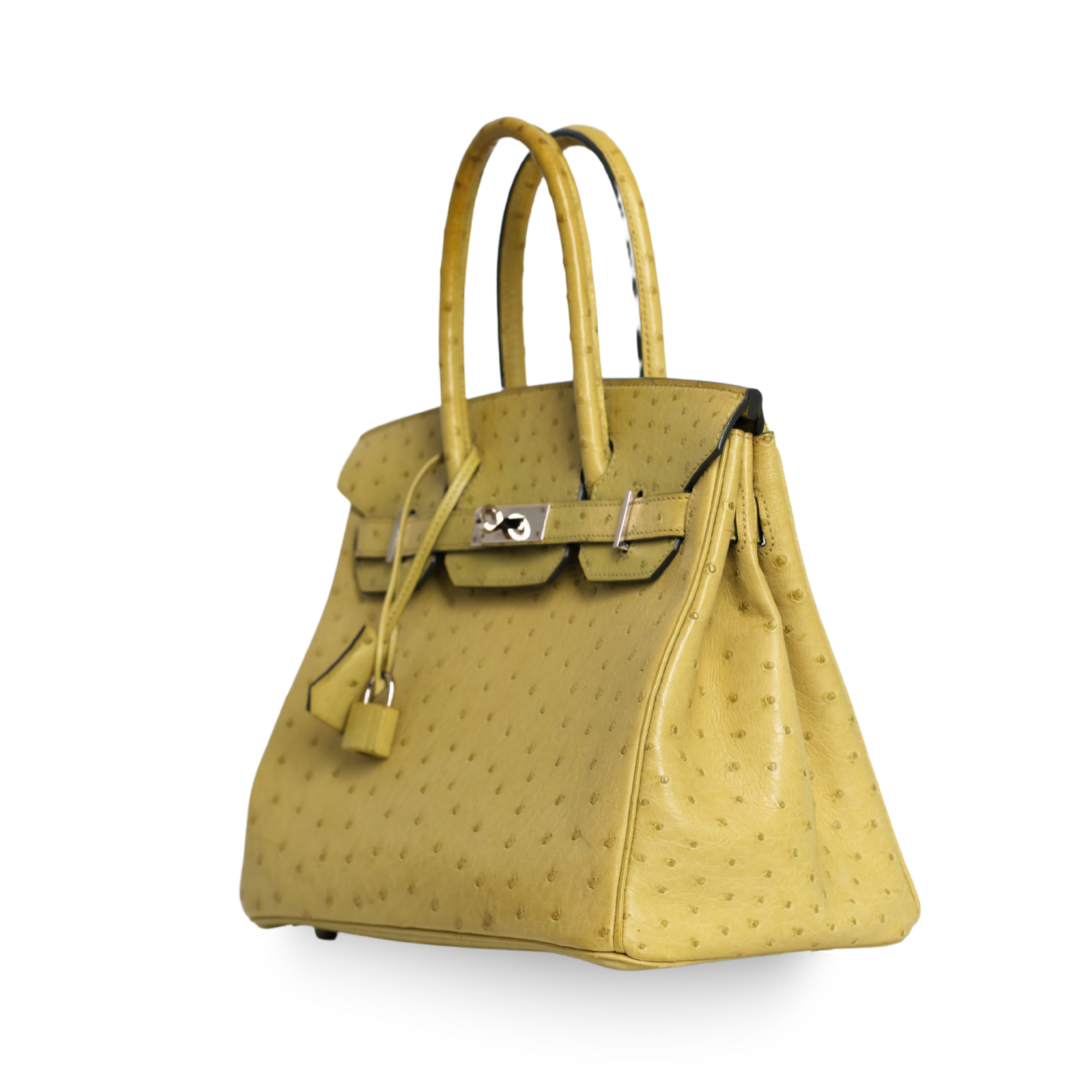 Hermes - Kiwi Ostrich Birkin 30cm Handbag Palladium Hardware (Pre-Owned)
