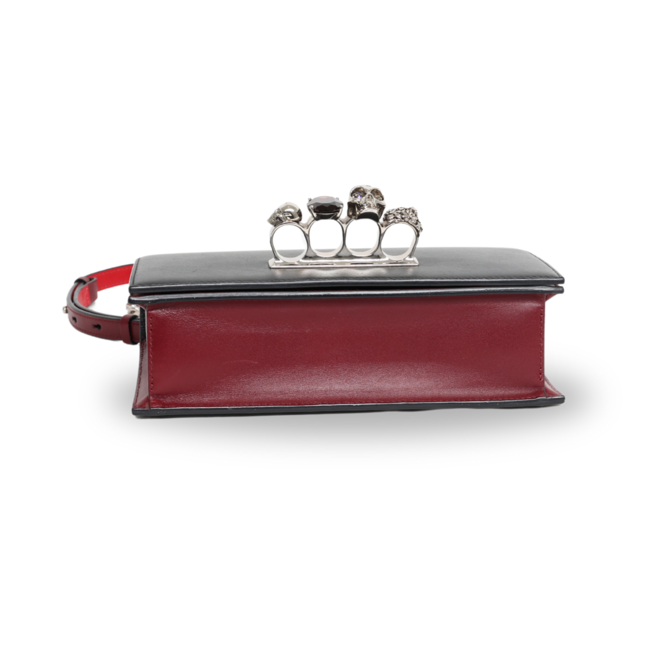Alexander McQueen - Calfskin Knuckle Shoulder Bag Black