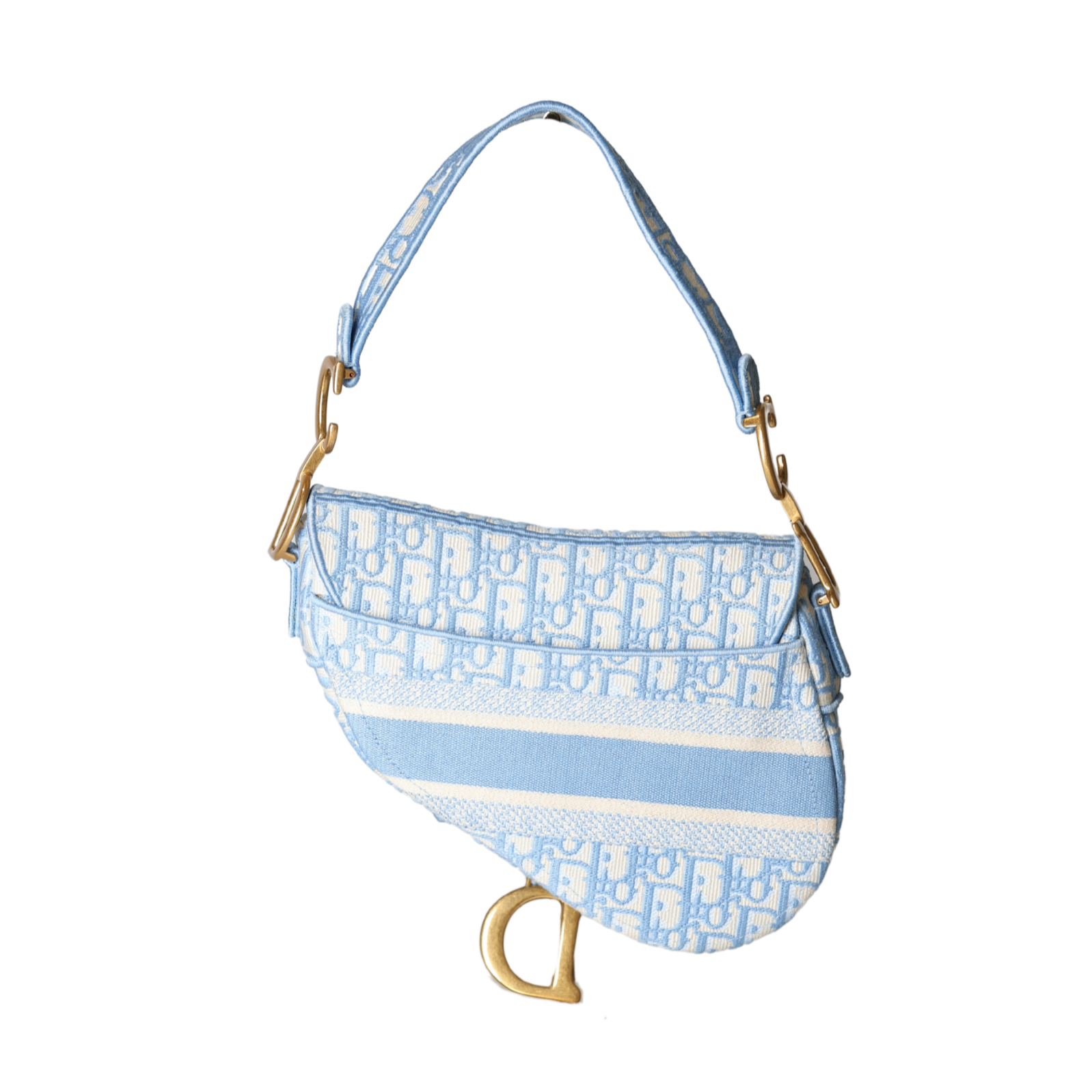 Dior - Saddle Bag Blue Oblique Jacquard (Pre-Owned)
