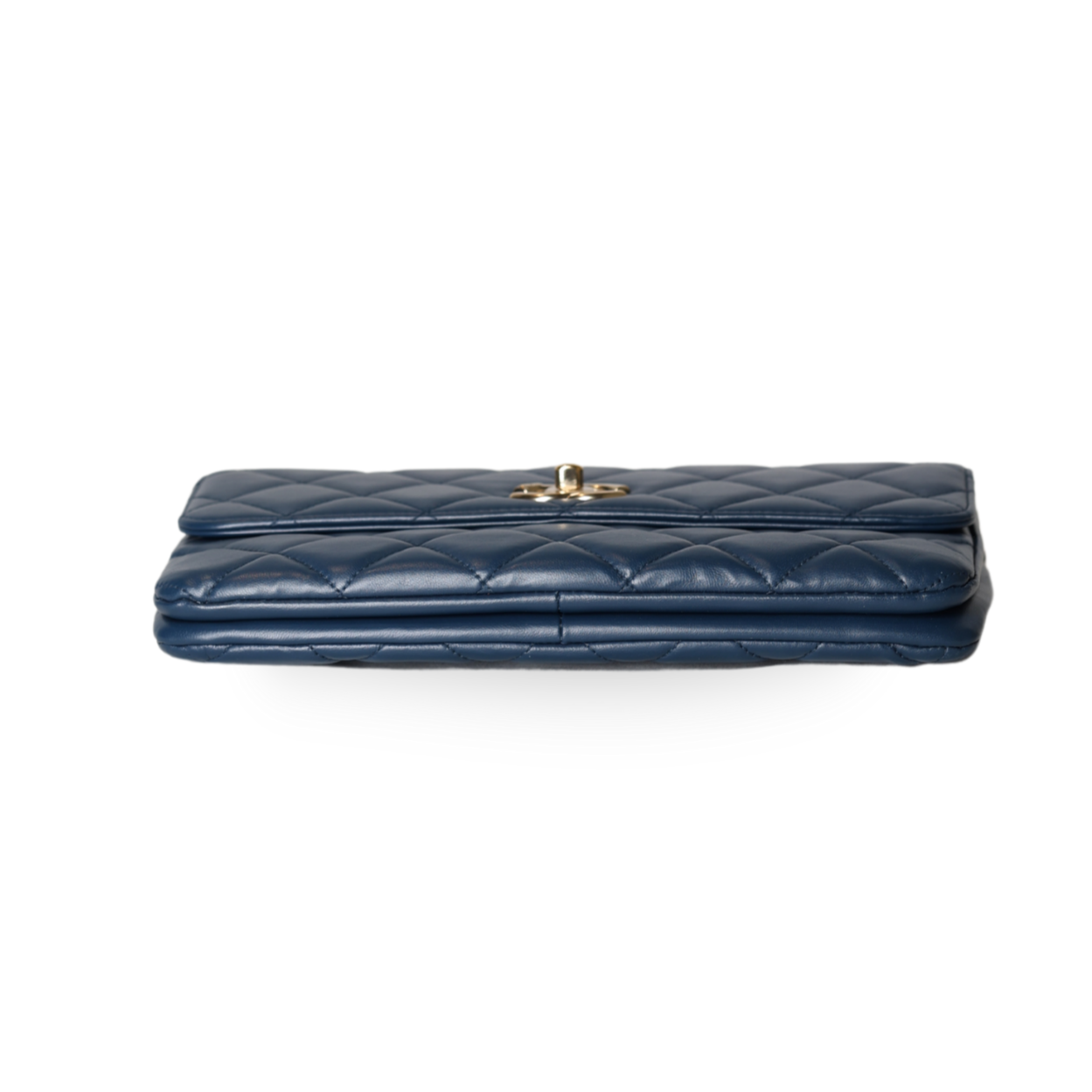 Chanel - Blue Quilted Lambskin Top Handle Flap Bag (Pre-Owned)