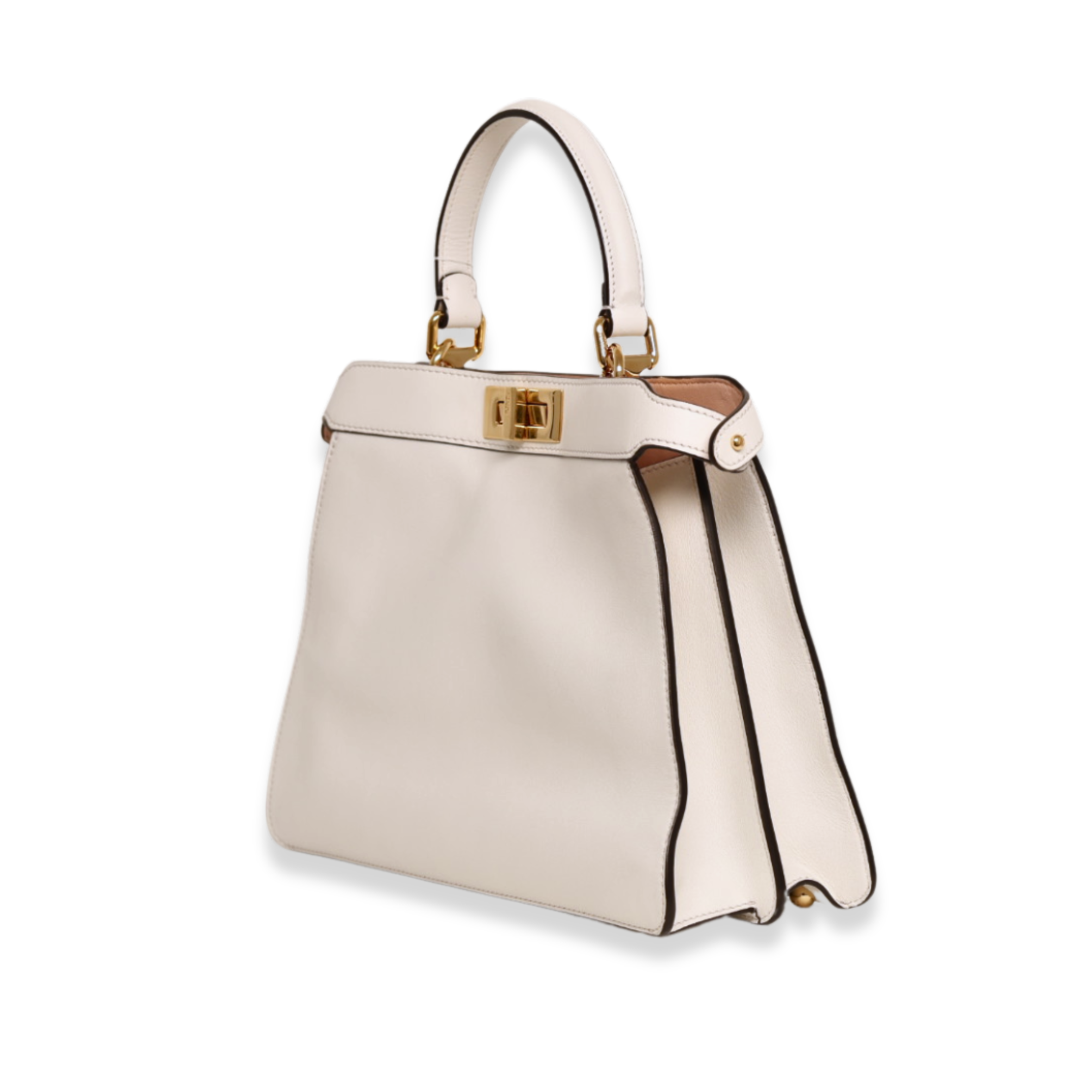 Fendi - Peekaboo ISeeU Small White Leather Bag (Pre-Owned)