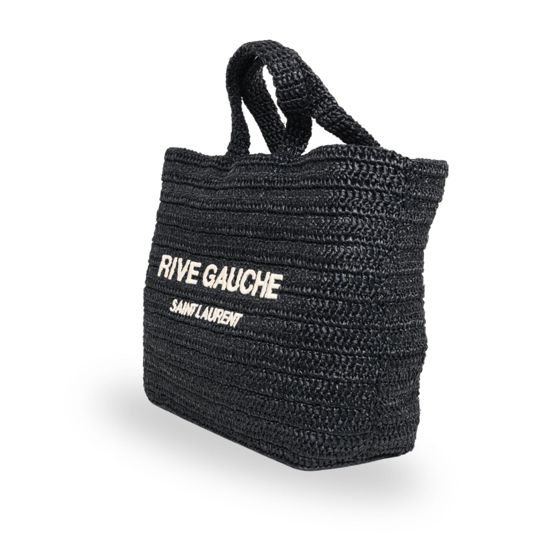 Saint Laurent - Raffia Rive Gauche Tote Black (Pre-Owned)