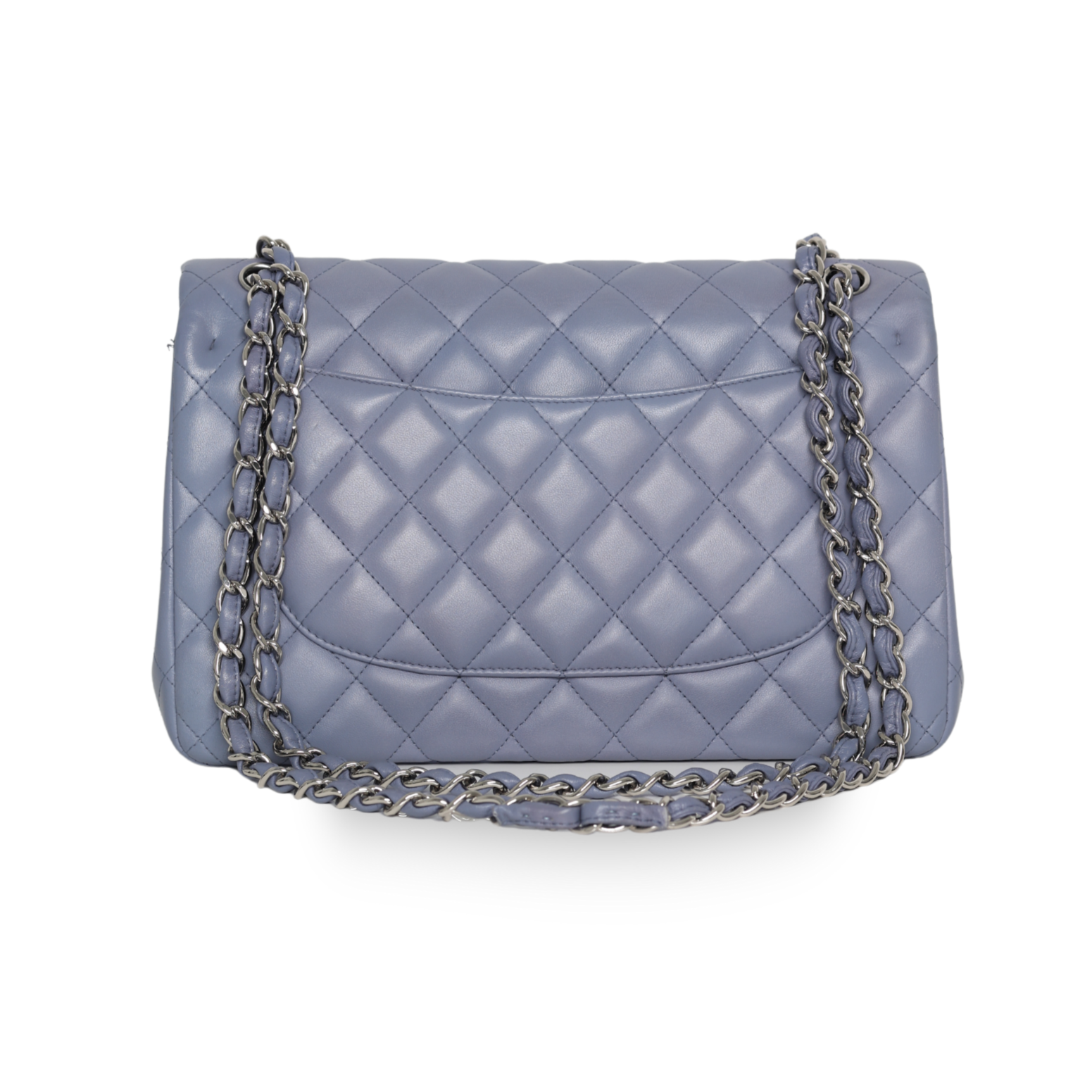 Chanel - Jumbo Classic Flap Bag Dark Blue Quilted Lambskin (Brand New)