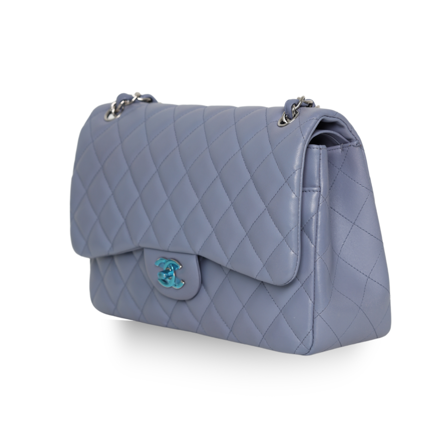 Chanel - Jumbo Classic Flap Bag Dark Blue Quilted Lambskin (Brand New)