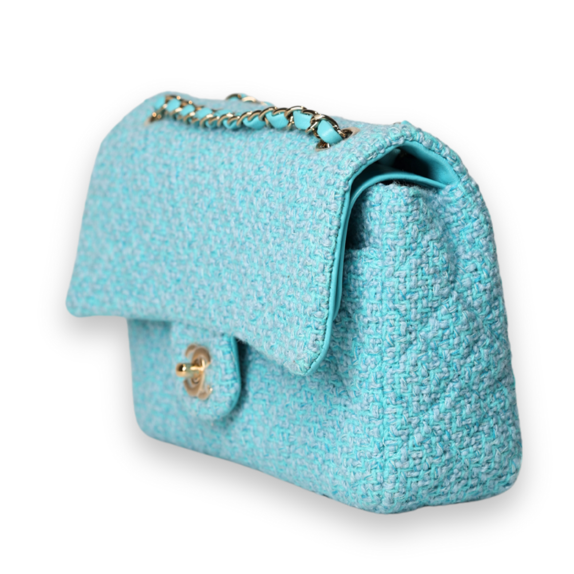 Chanel - Classic Flap Blue Tweed (Pre-Owned)