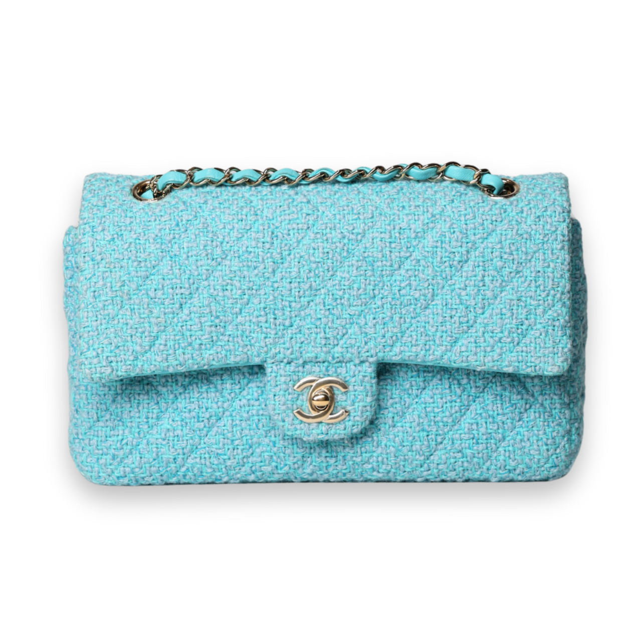 Chanel - Classic Flap Blue Tweed (Pre-Owned)