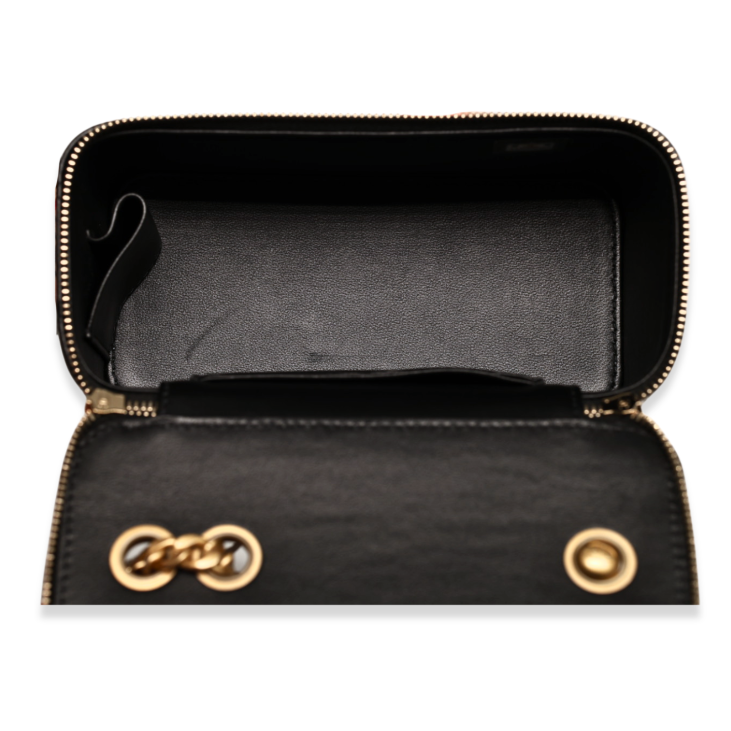 Chanel - Lambskin Enamel Pearl Quilted Small Vanity Case Chain Black (Pre-Owned)