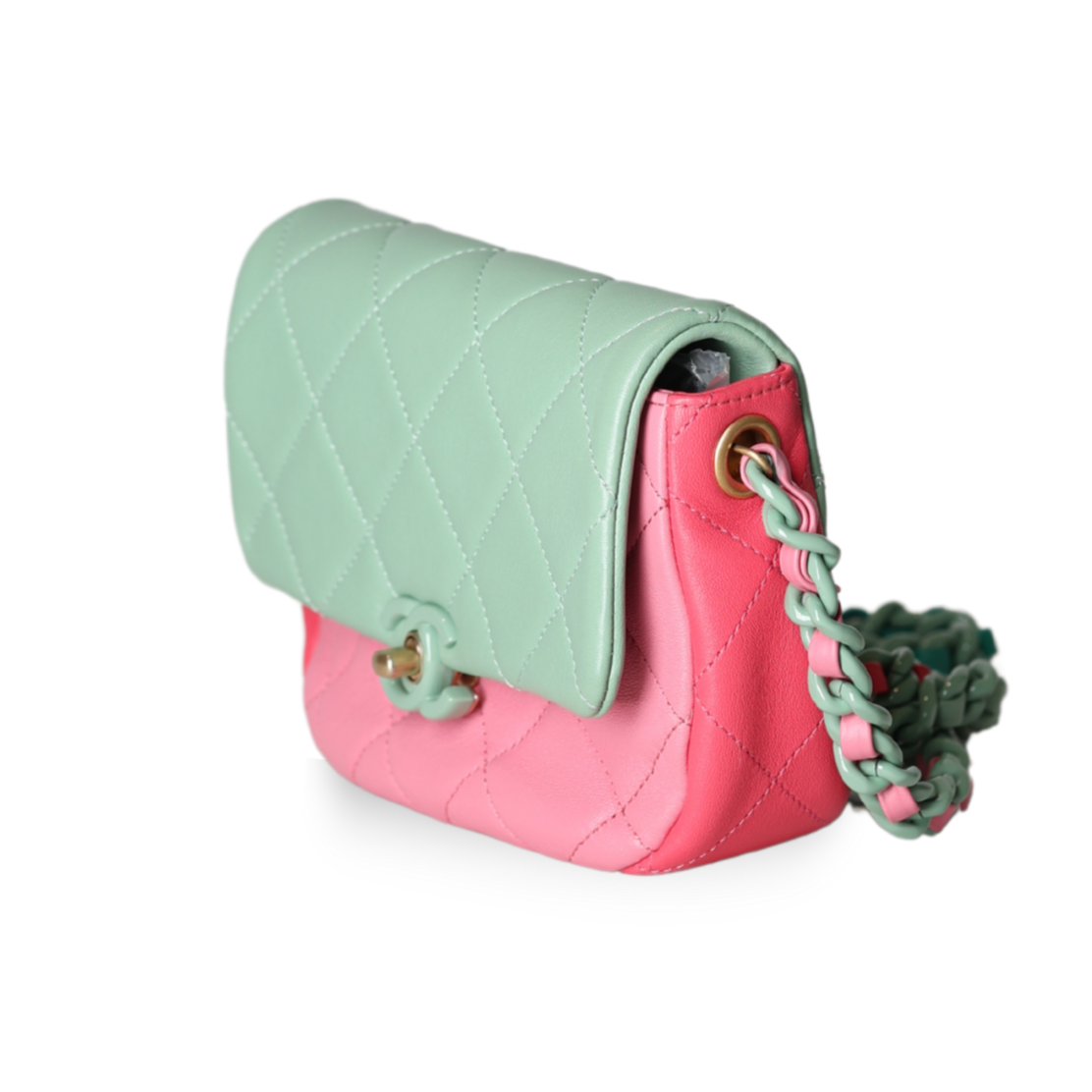 Chanel - Lambskin Quilted Tri-color Mini Flap (Pre-Owned)