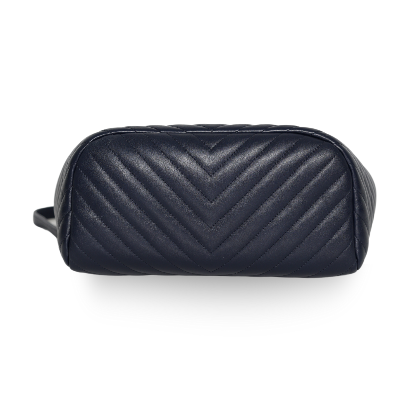 Chanel - Chevron Quilted Chain Backpack Navy Lambskin Leather (Pre-Owned)