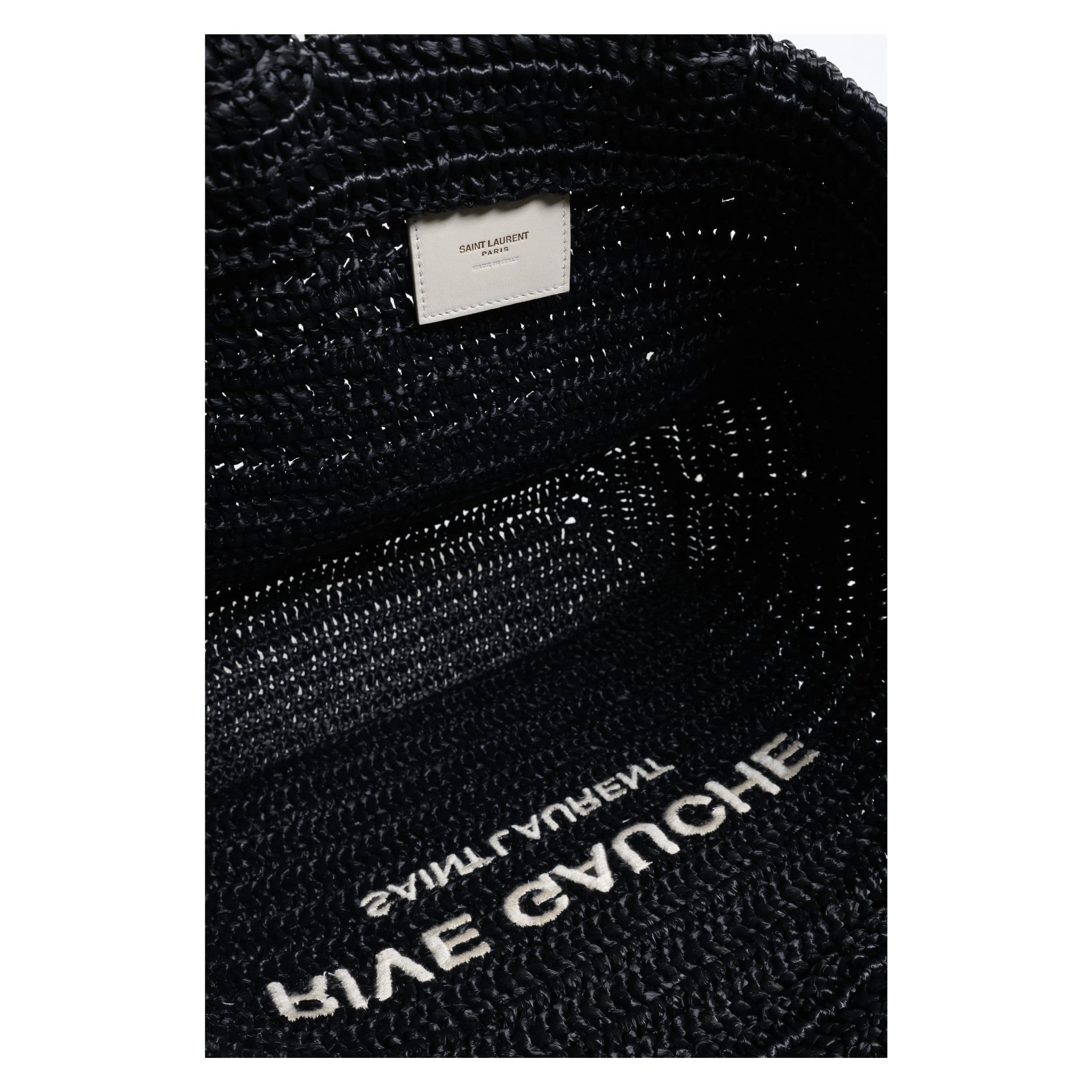 Saint Laurent - Raffia Rive Gauche Tote Black (Pre-Owned)