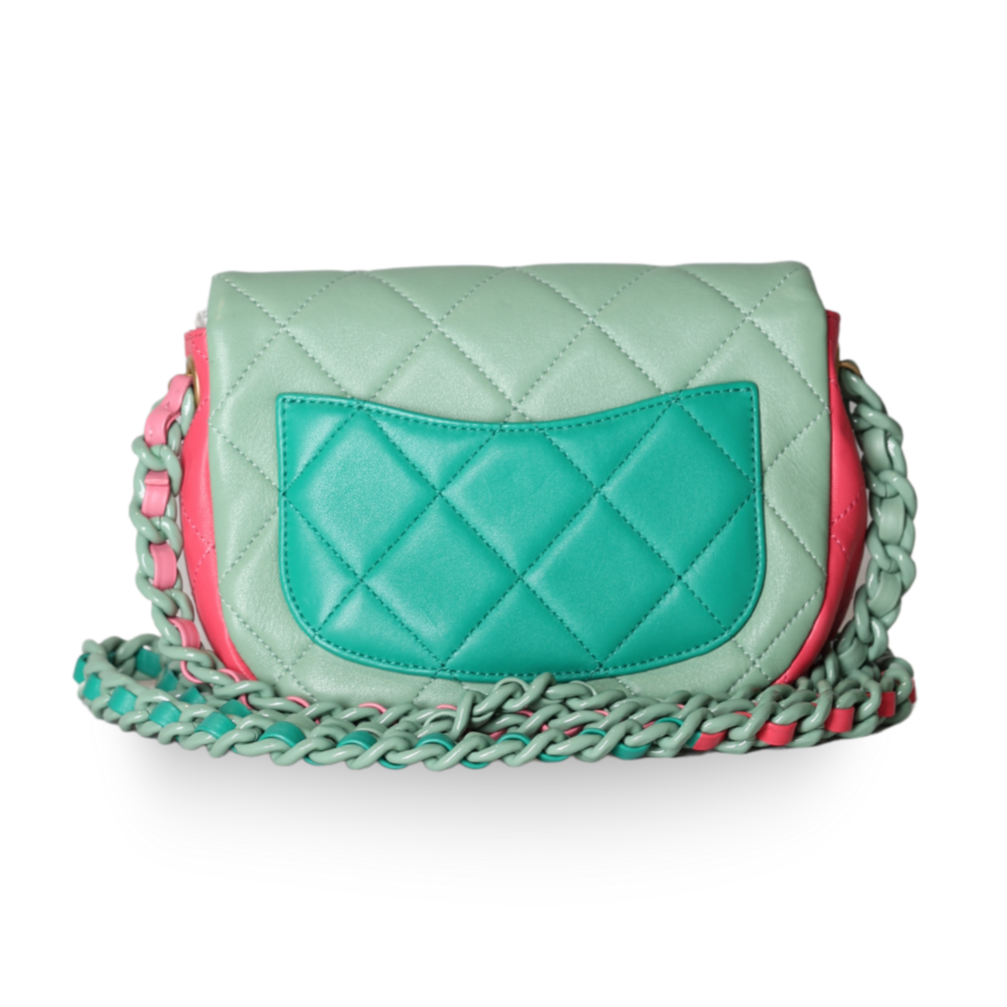 Chanel - Lambskin Quilted Tri-color Mini Flap (Pre-Owned)
