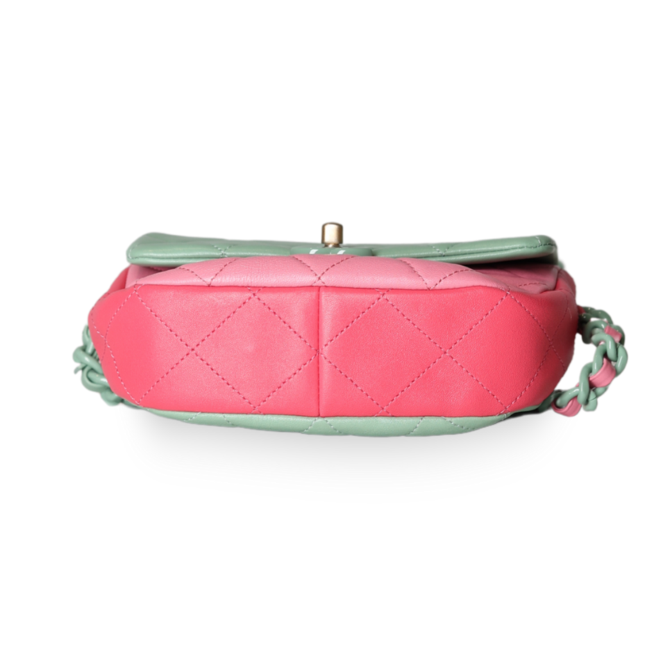 Chanel - Lambskin Quilted Tri-color Mini Flap (Pre-Owned)