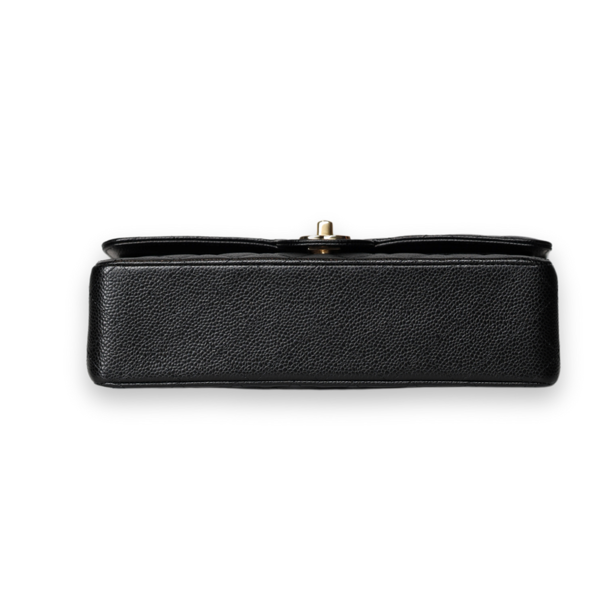 Chanel - Medium Double Flap Bag Black Caviar with Gold Hardware (Pre-Owned)