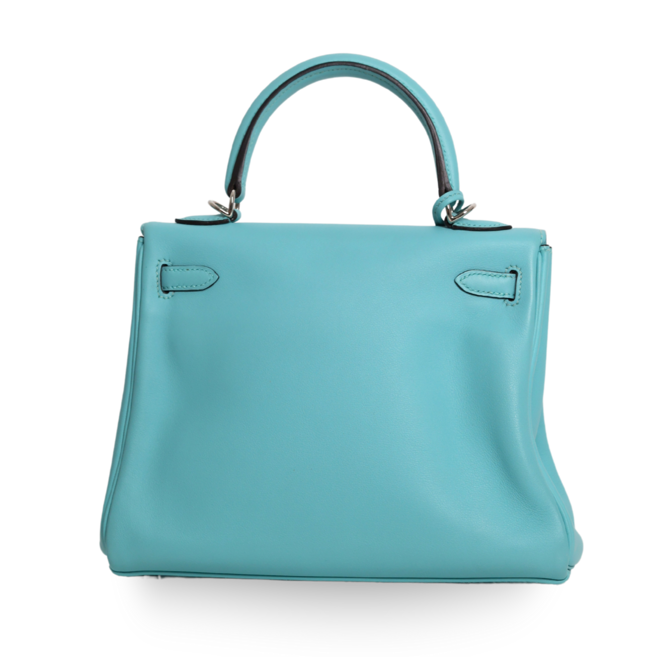 Hermes - Kelly II Retourne 25cm Bleu Jean Palladium Hardware (Pre-Owned)