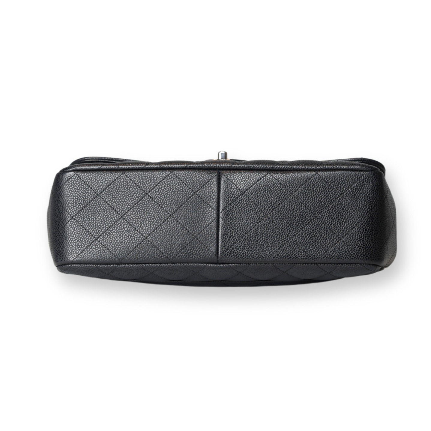 Chanel - Jumbo Caviar Double Flap Black/Silver (Pre-Owned)