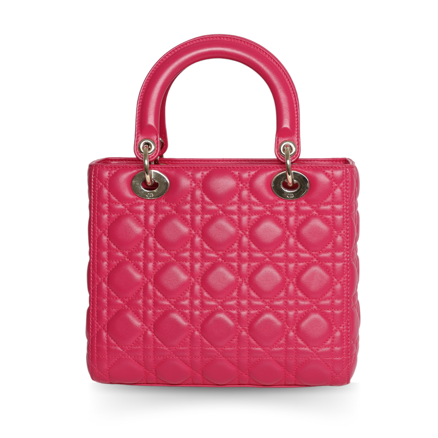Dior - Lambskin Cannage Medium Lady Dior Pink (Pre-Owned)