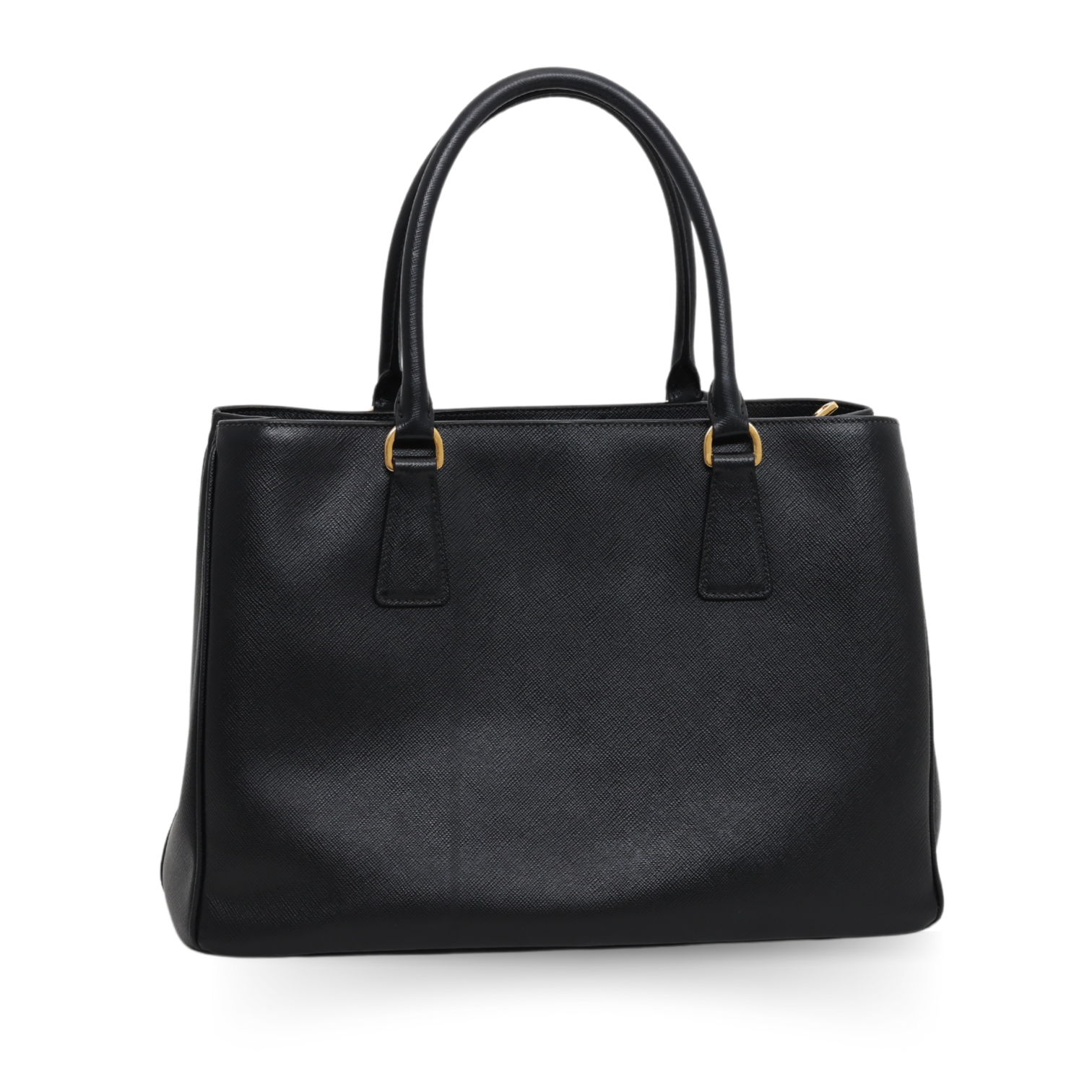 Prada - Saffiano Lux Double-Zip Tote Black (Pre-Owned)