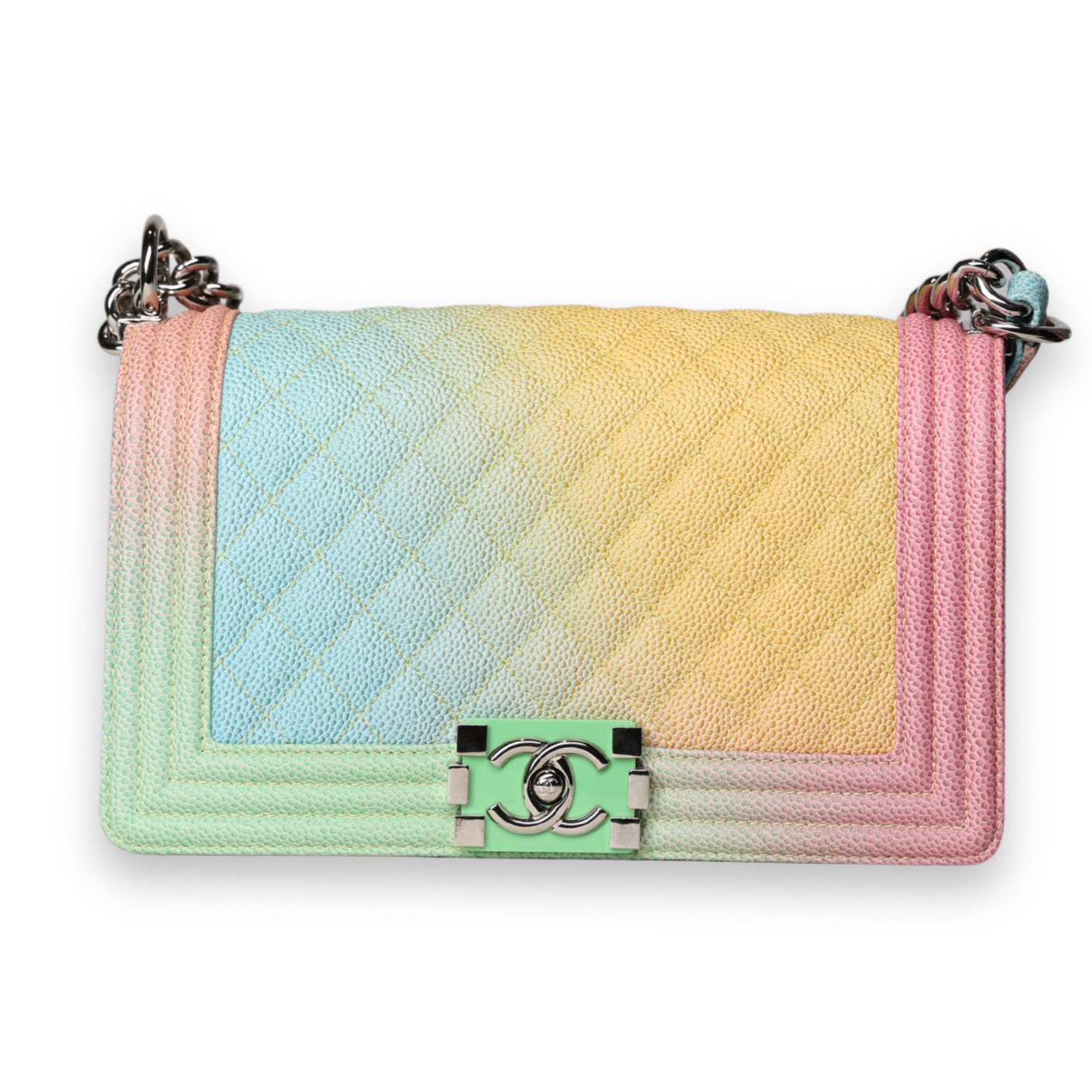 Chanel - Medium Caviar Quilted Rainbow Boy Bag (Pre-Owned)