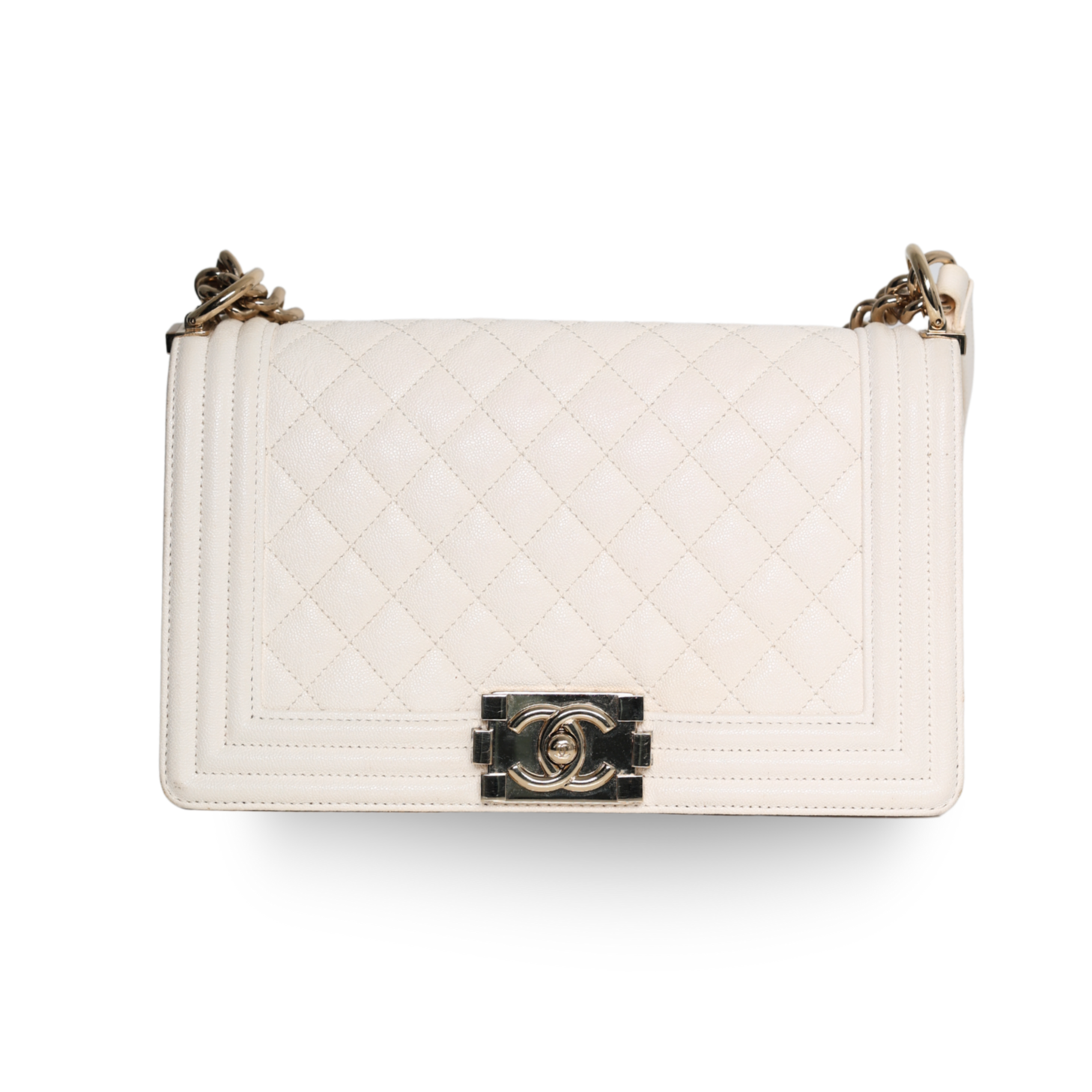 Chanel - Boy Flap Bag Quilted Caviar Leather (Pre-Owned)