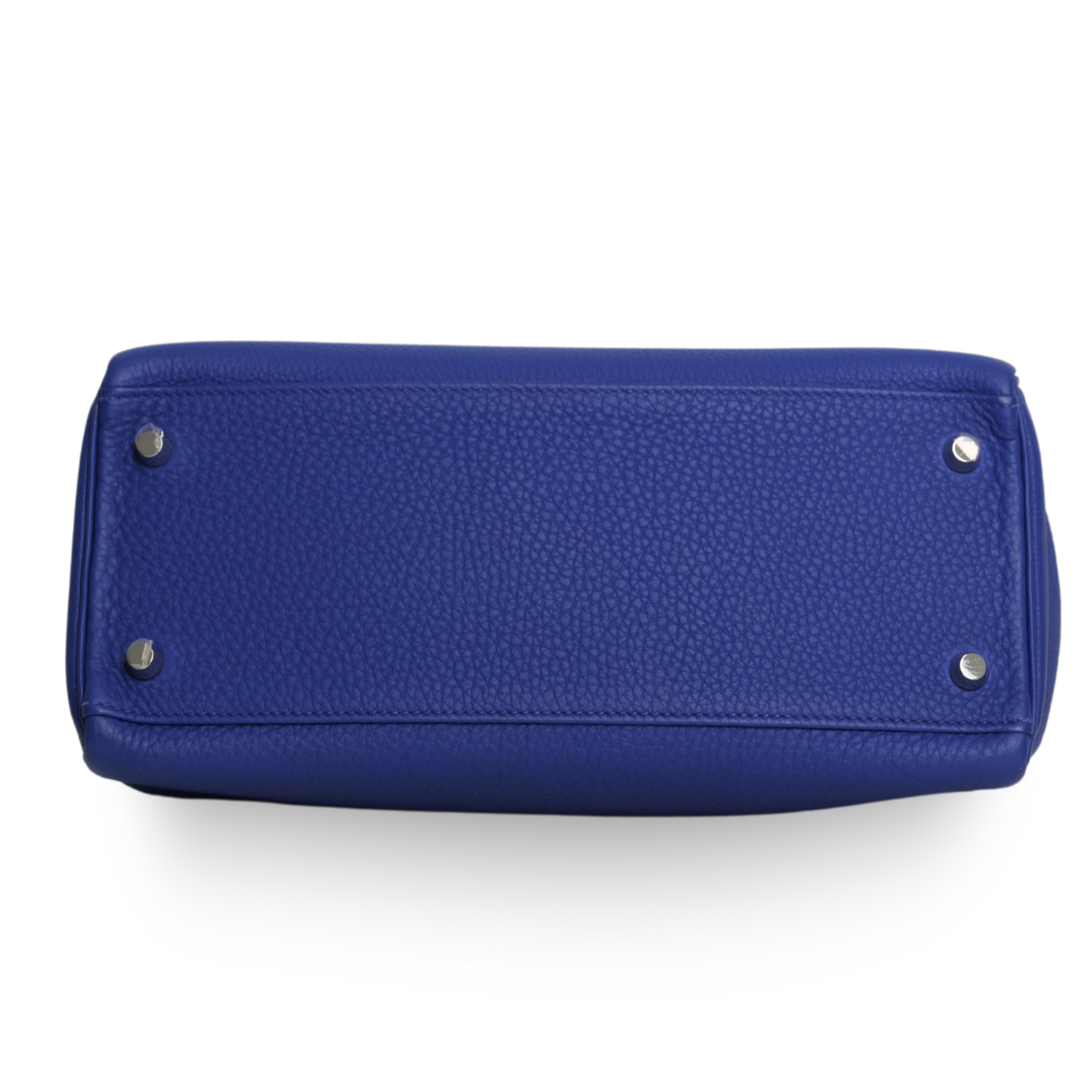 Hermes - 28cm Kelly Togo Blue Handbag Palladium Hardware (Pre-Owned)